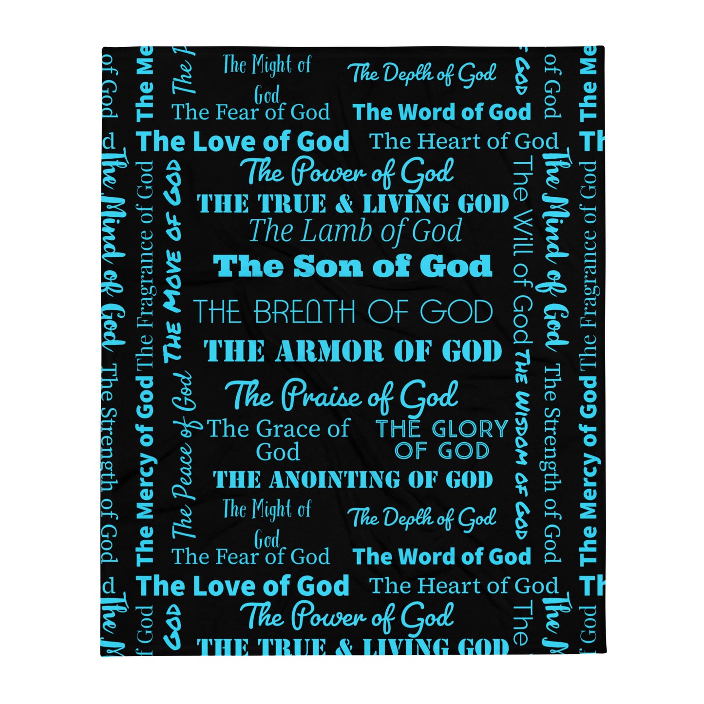 Attributes of God Velvety Soft Throw Blanket