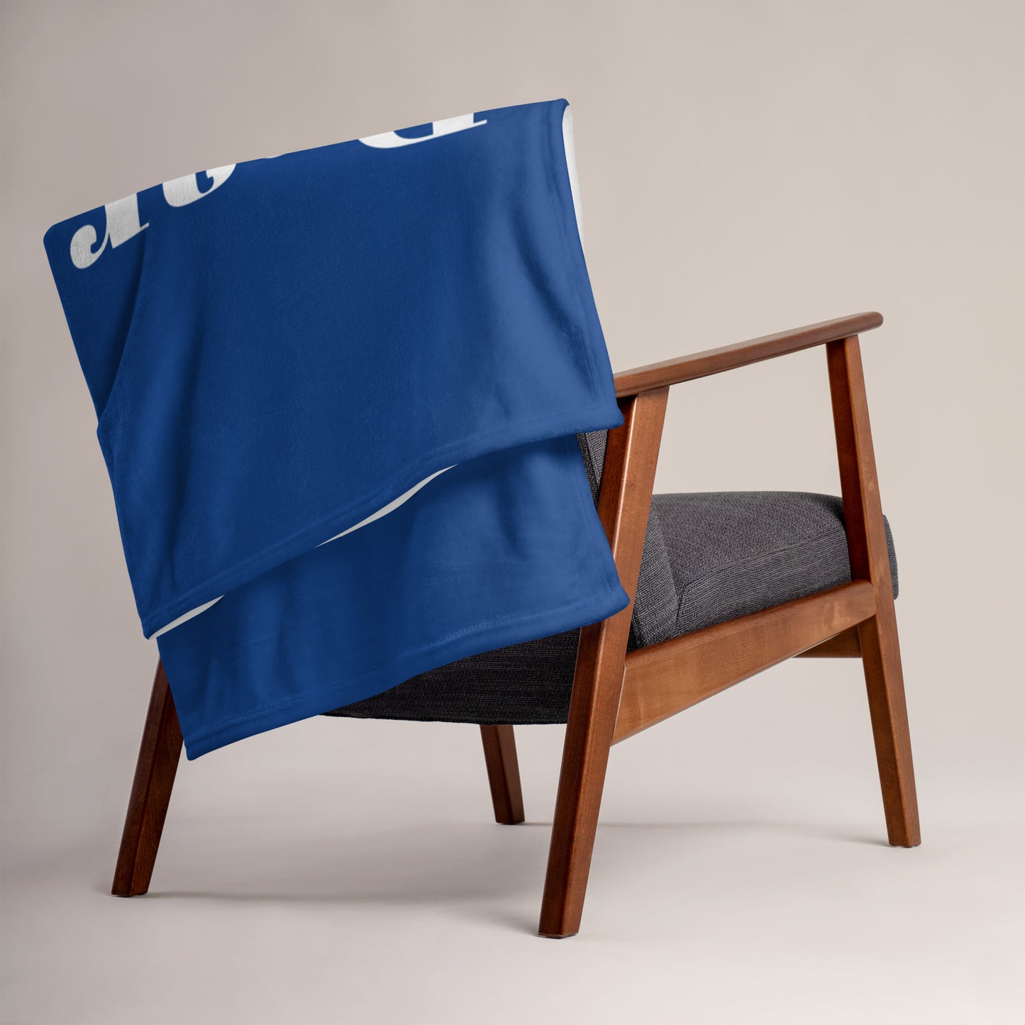 Dear God Velvety Soft Throw Blanket - Royal Blue/white