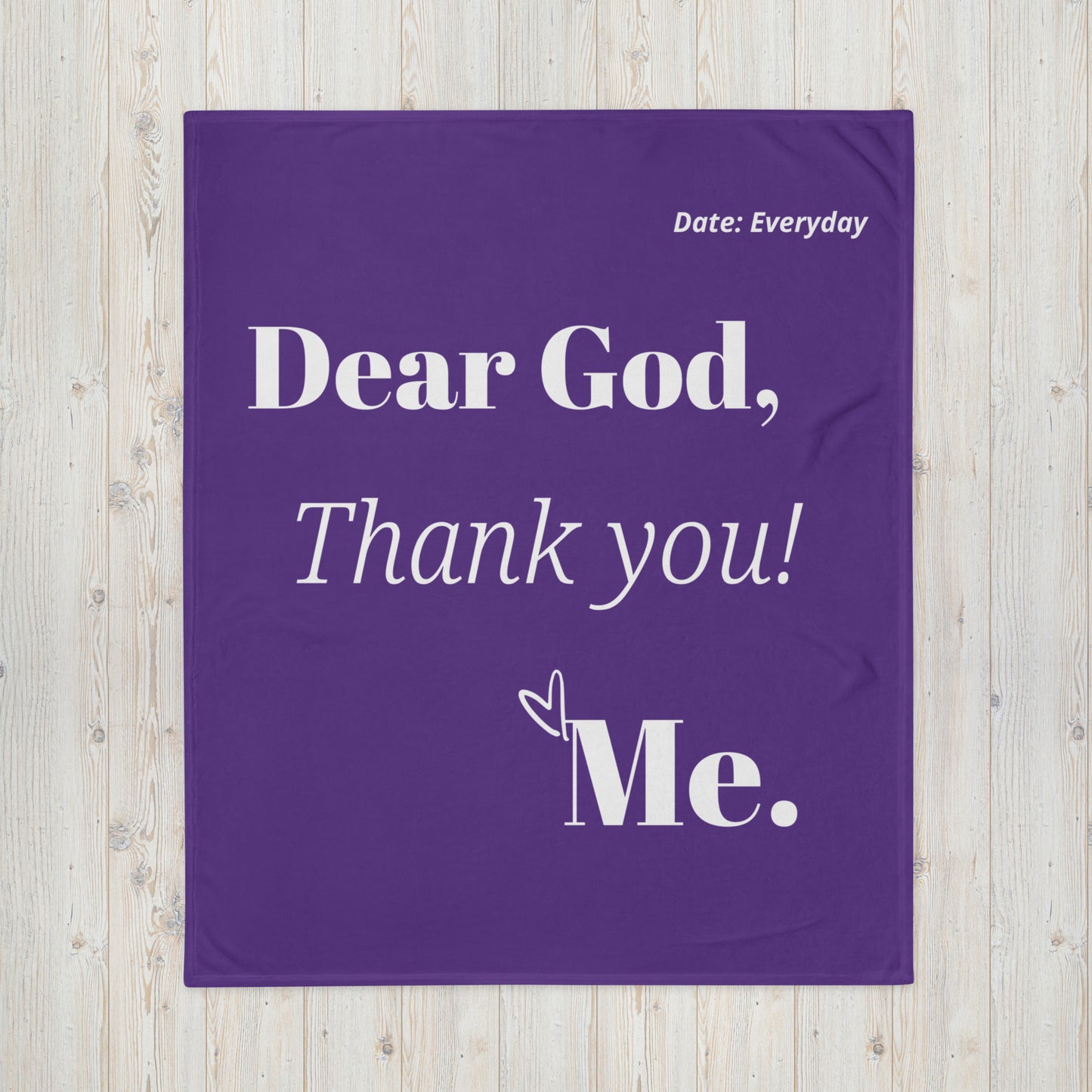 Dear God Velvety Soft Throw Blanket - Purple