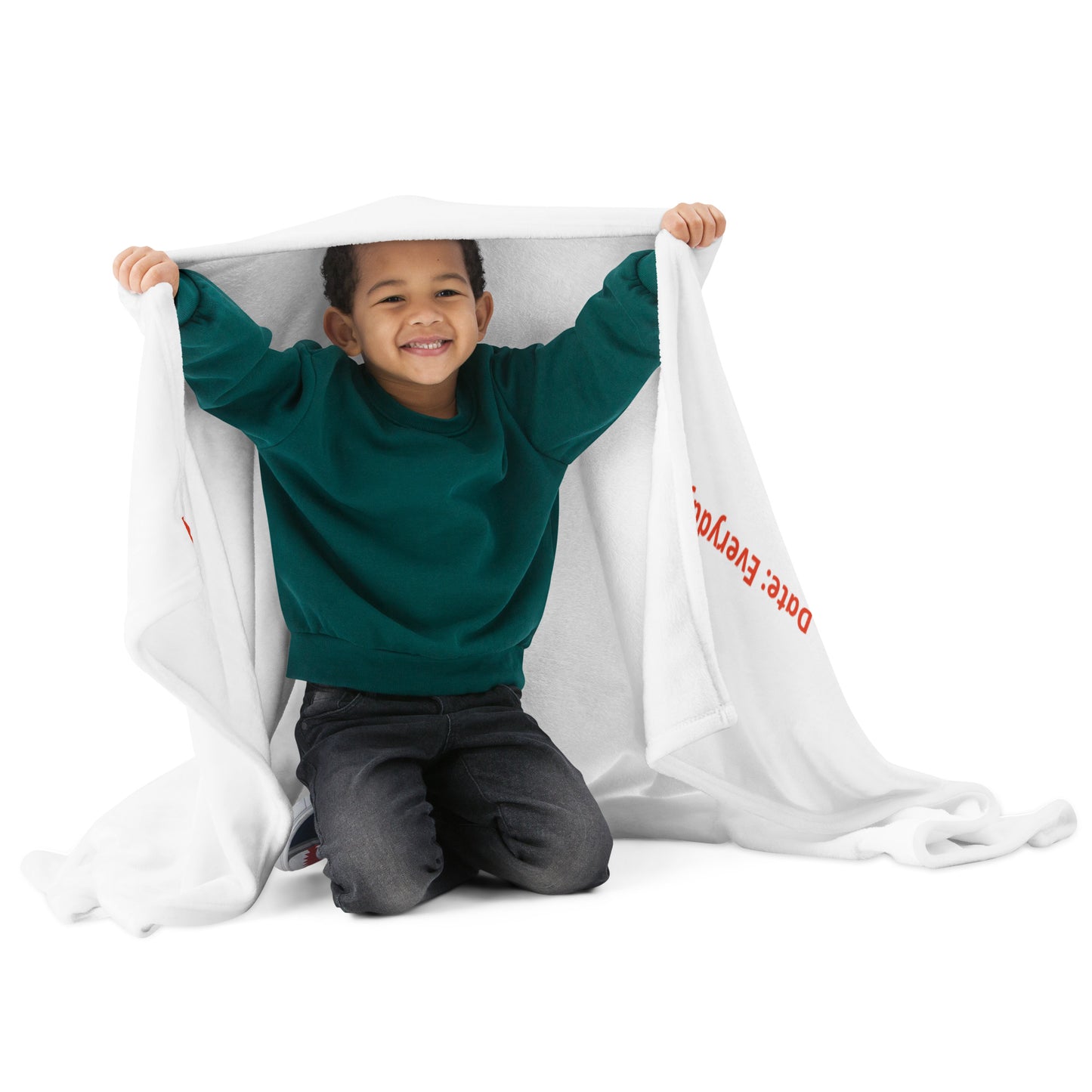 Dear God Velvety Soft Throw Blanket - White/Red