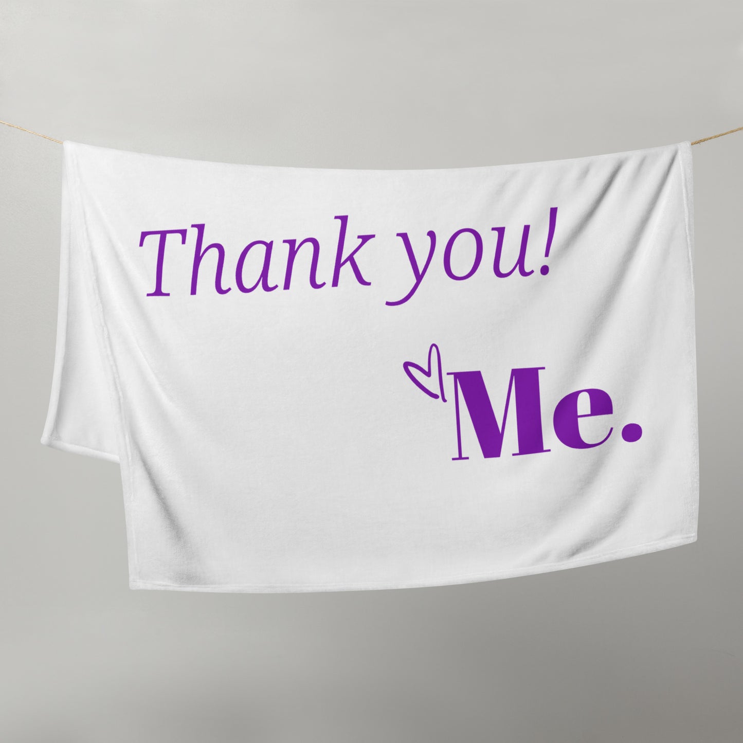 Dear God Velvety Soft Throw Blanket - White/Purple