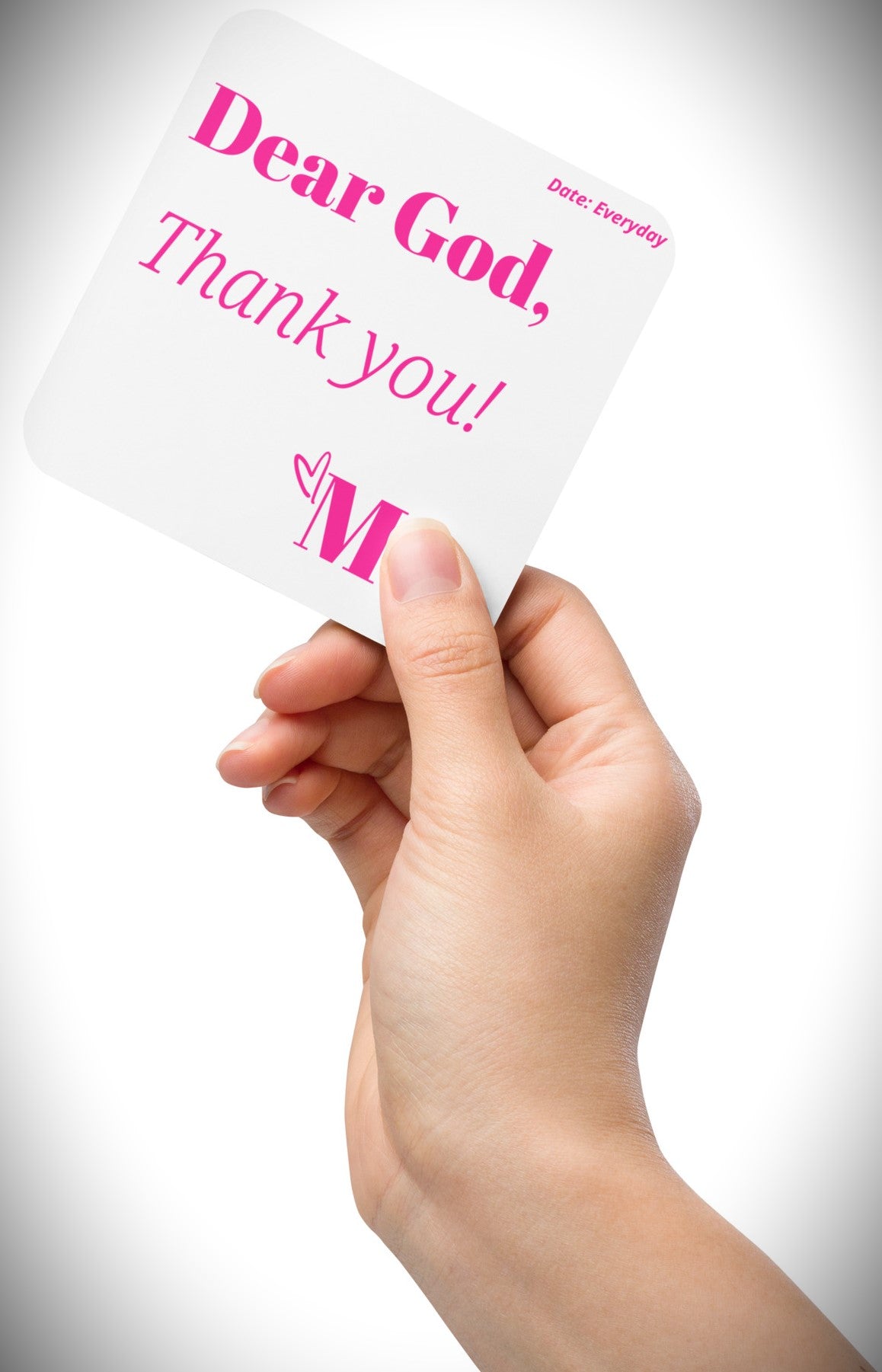 Dear God cork back coaster - White/Pink