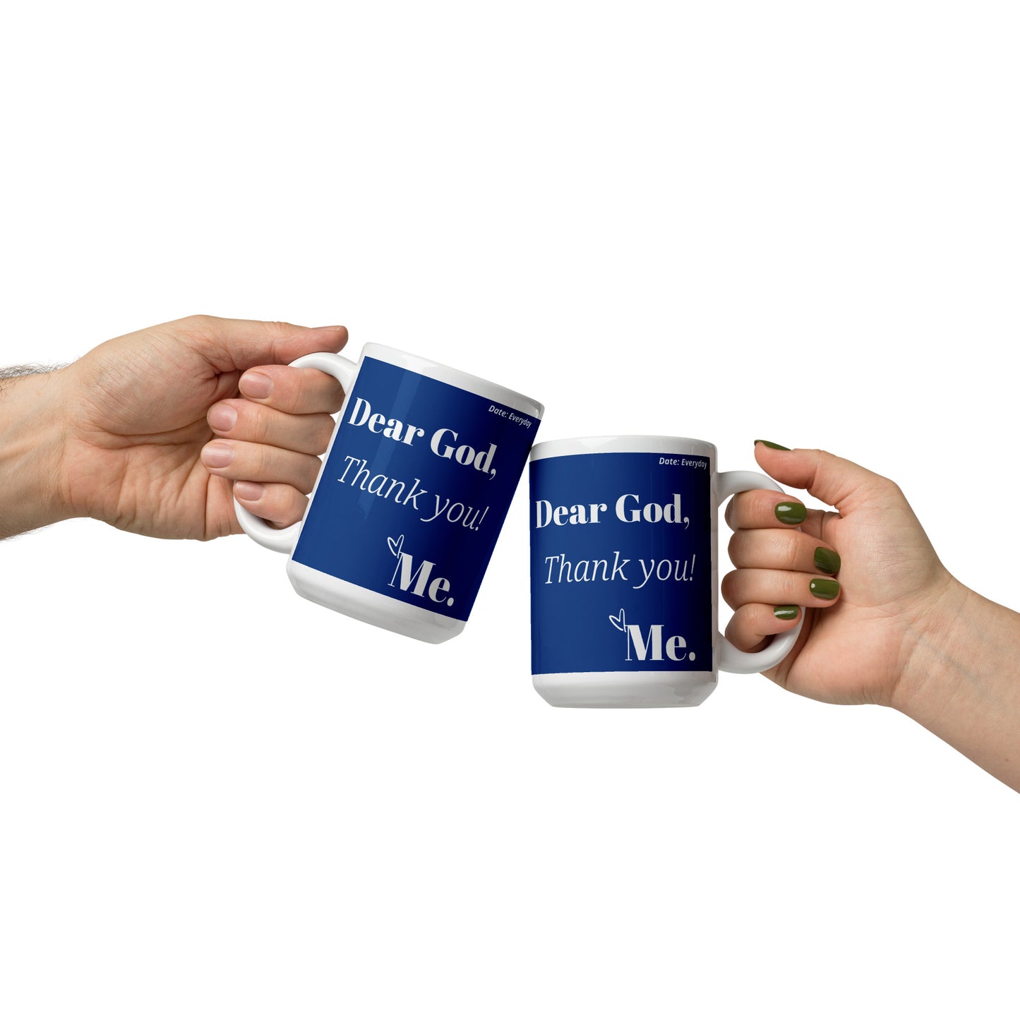 Mug - Dear God, Ceramic, Royal Blue