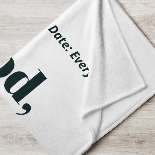 Dear God Velvety Soft Throw Blanket - White/Black