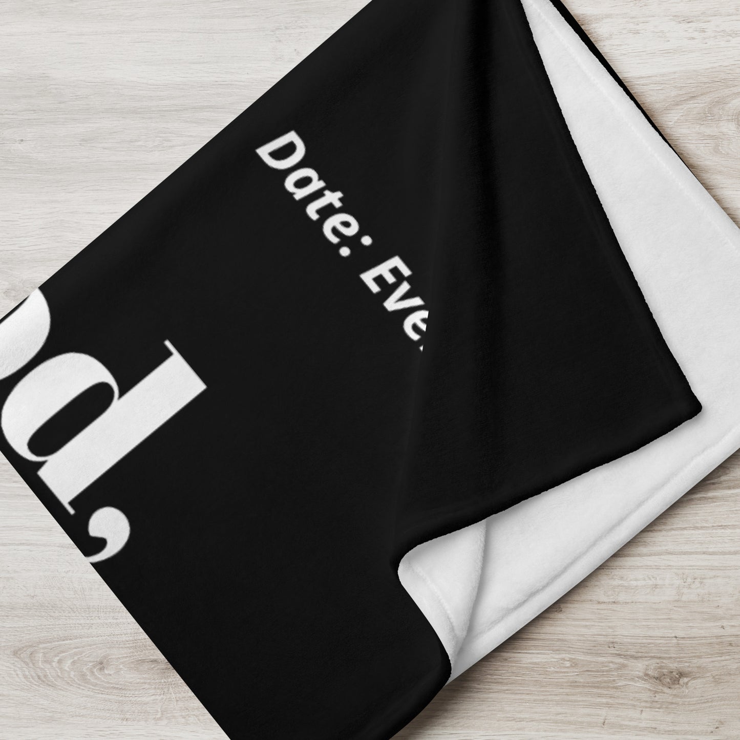 Dear God Velvety Soft Throw Blanket - Black/White