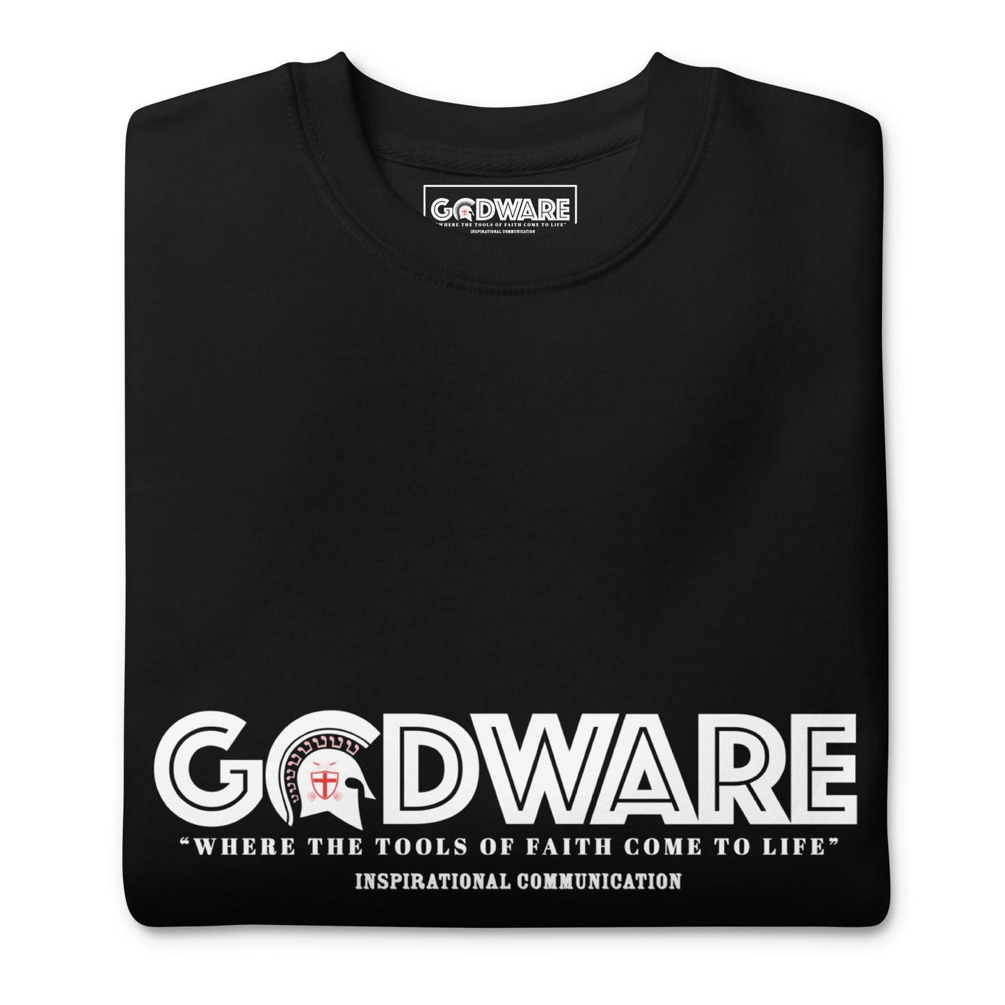 Godware Cotton Crew neck Sweatshirt - White print