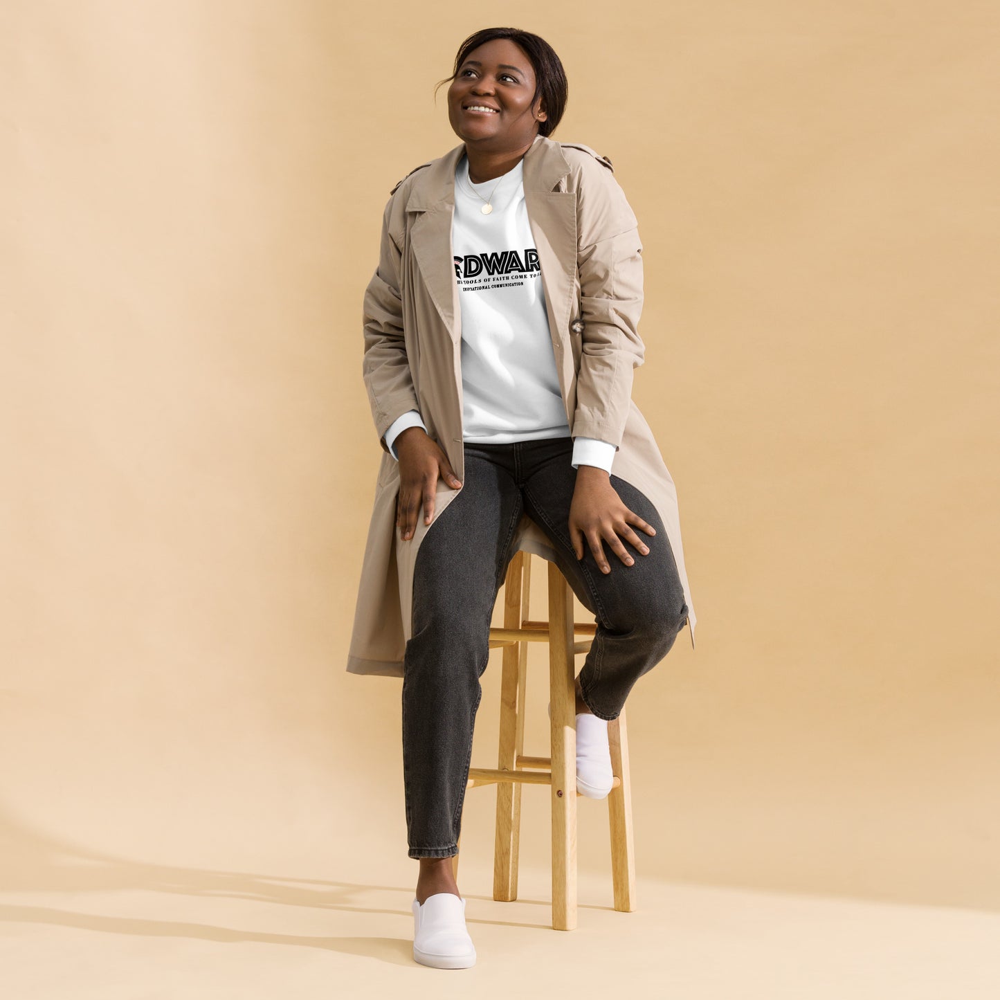 Godware Cotton Crew neck Sweatshirt - Black print
