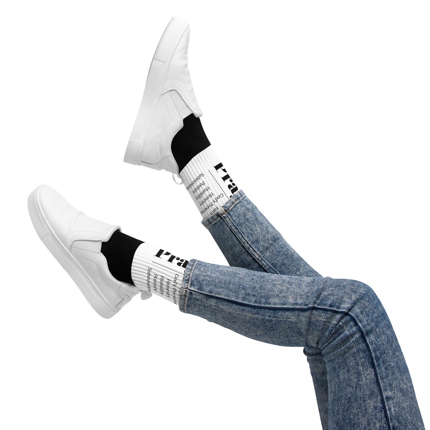 Prayer Inspirational Unisex cotton stretch socks