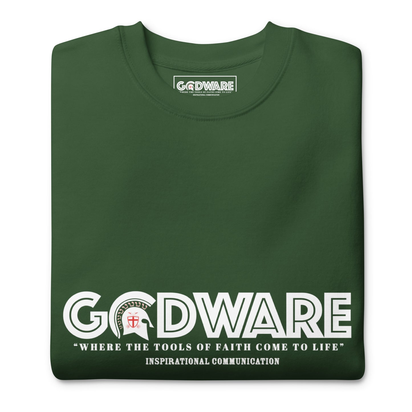 Godware Cotton Crew neck Sweatshirt - White print