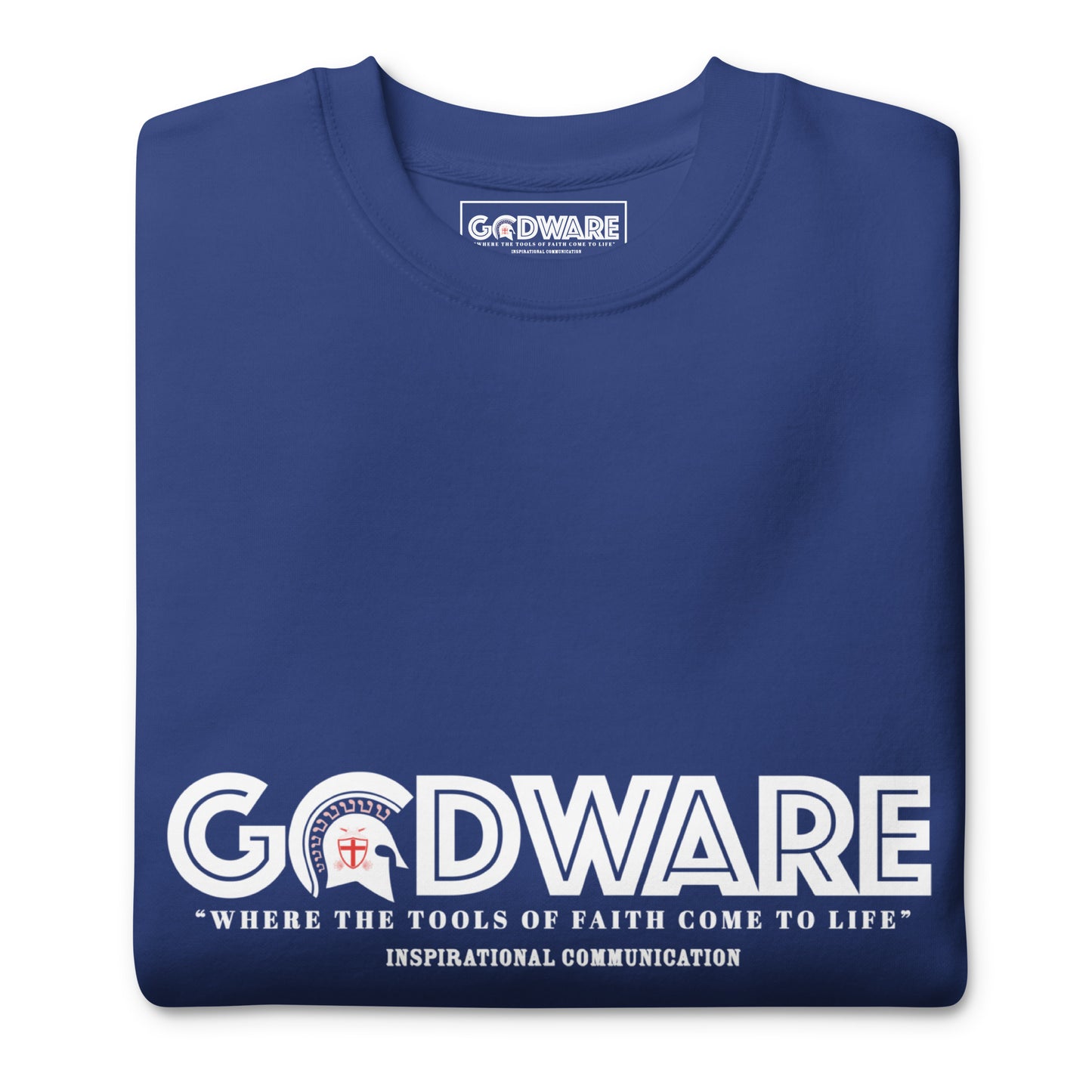 Godware Cotton Crew neck Sweatshirt - White print