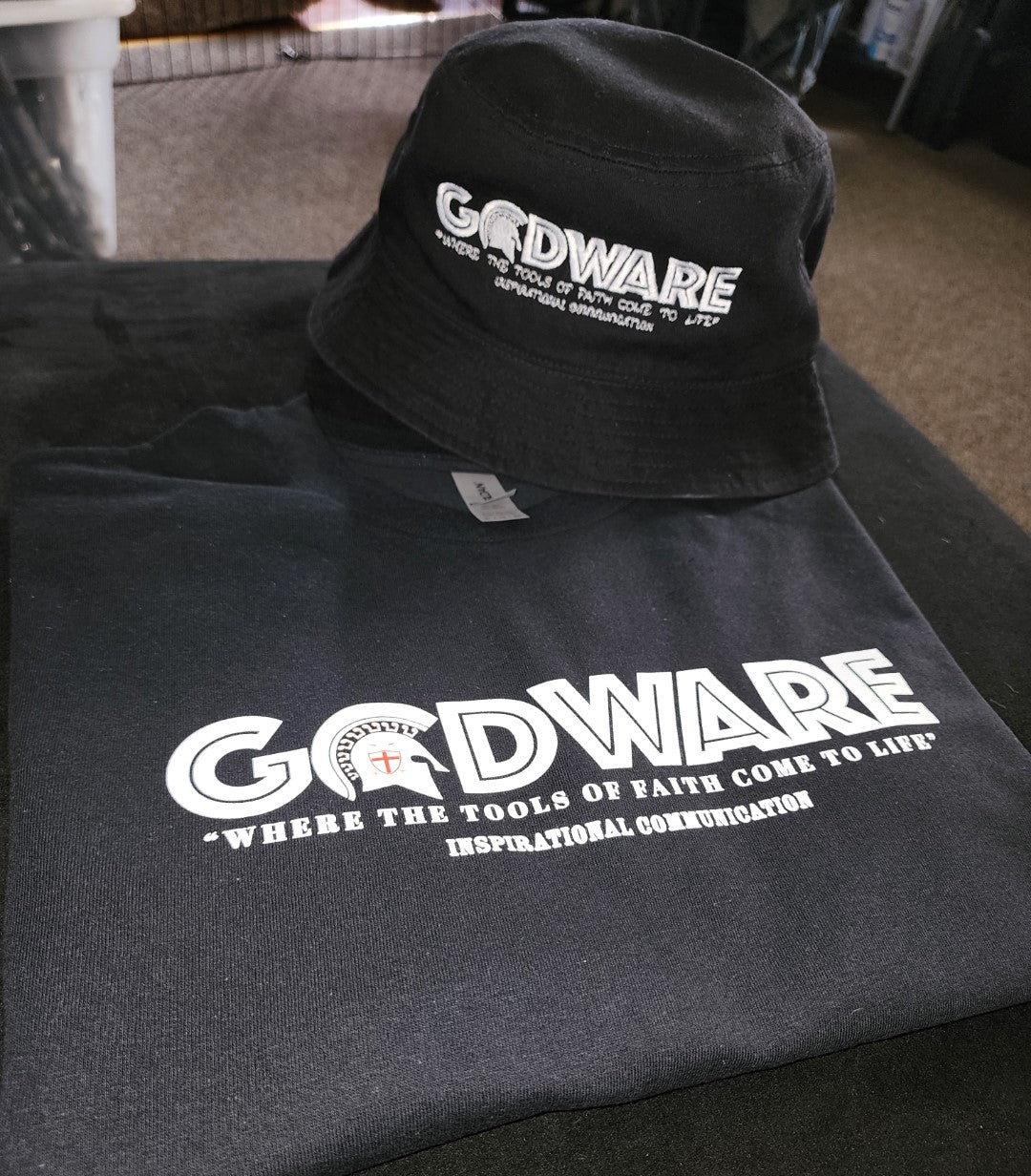 Godware Unisex Organic bucket hat - White print