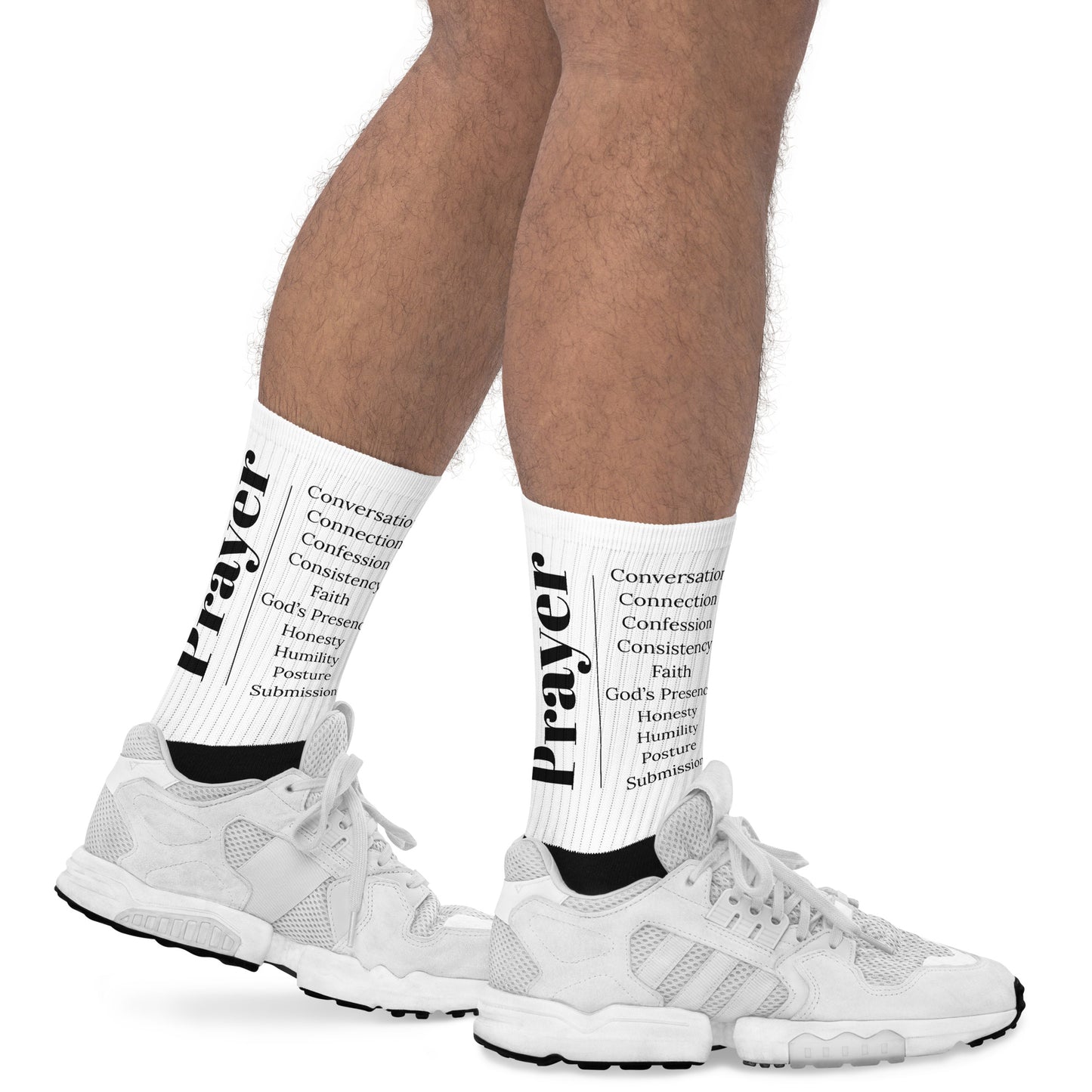 Prayer Inspirational Unisex cotton stretch socks