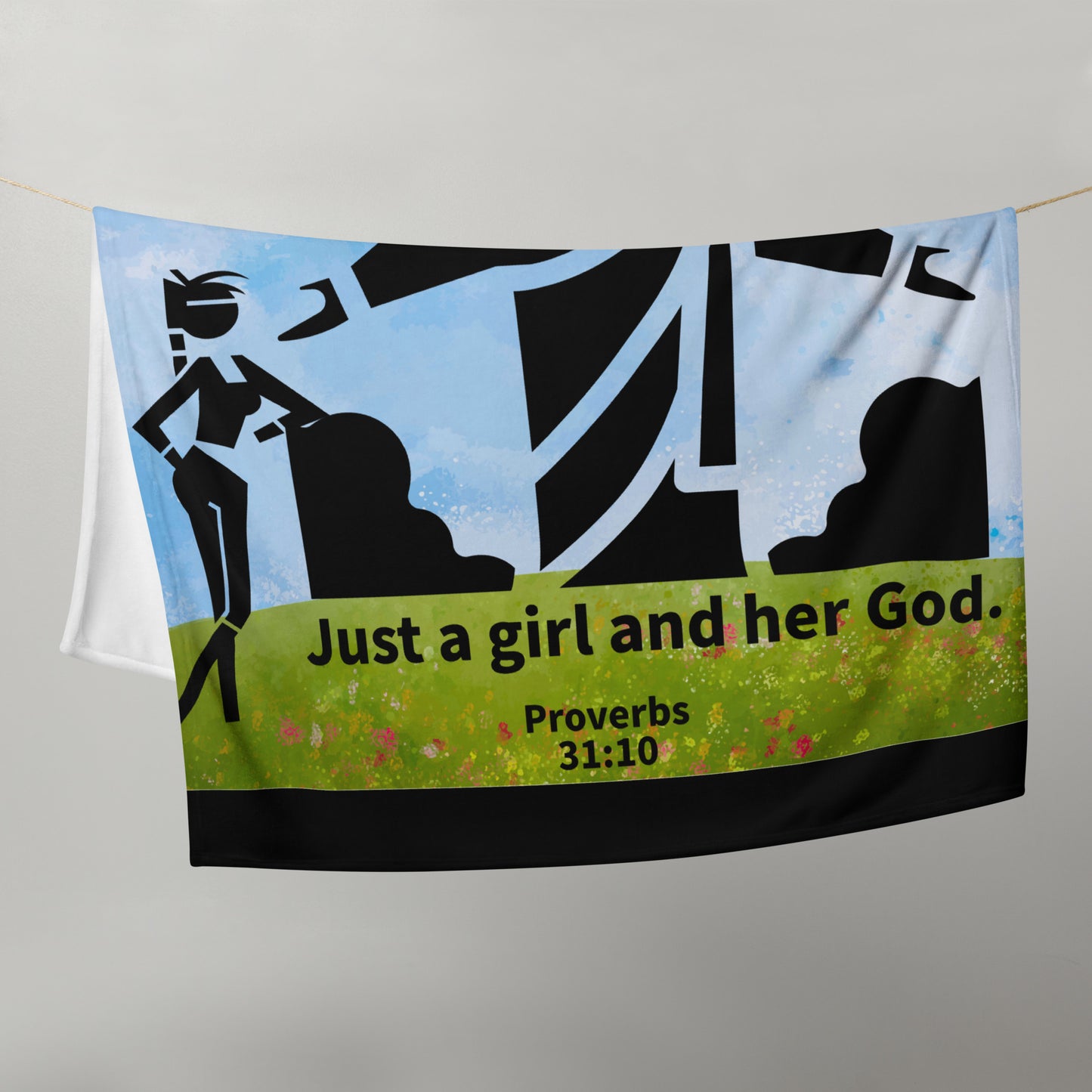Just a Girl Velvety Soft Throw Blanket