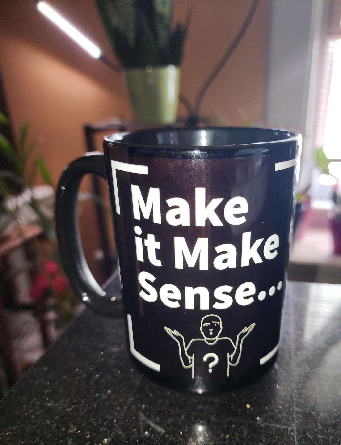 Make Sense Black/Gold Glossy Mug