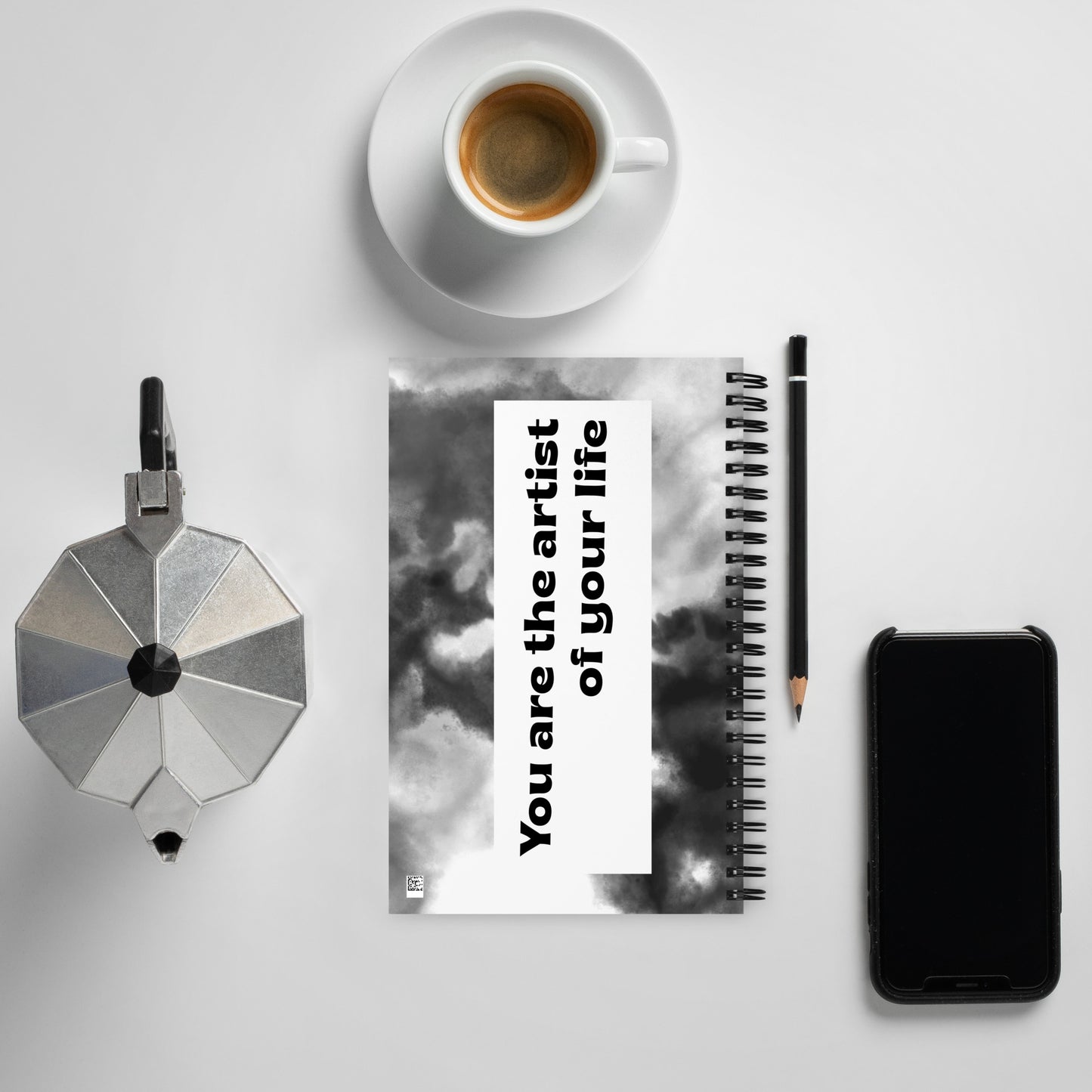 Make it Make Sense Spiral notebook - White/Black