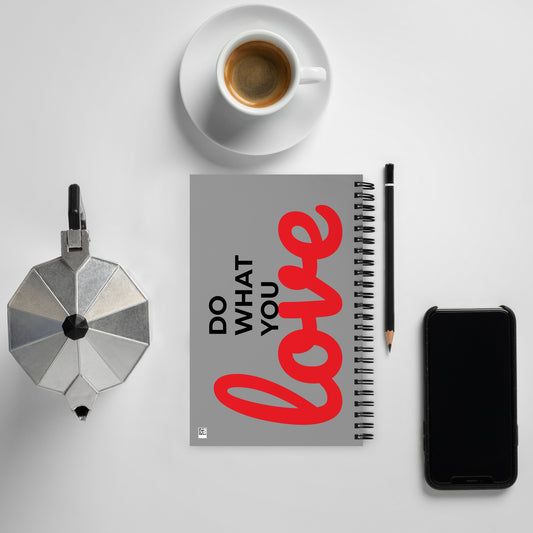 I Love You Spiral notebook - Grey