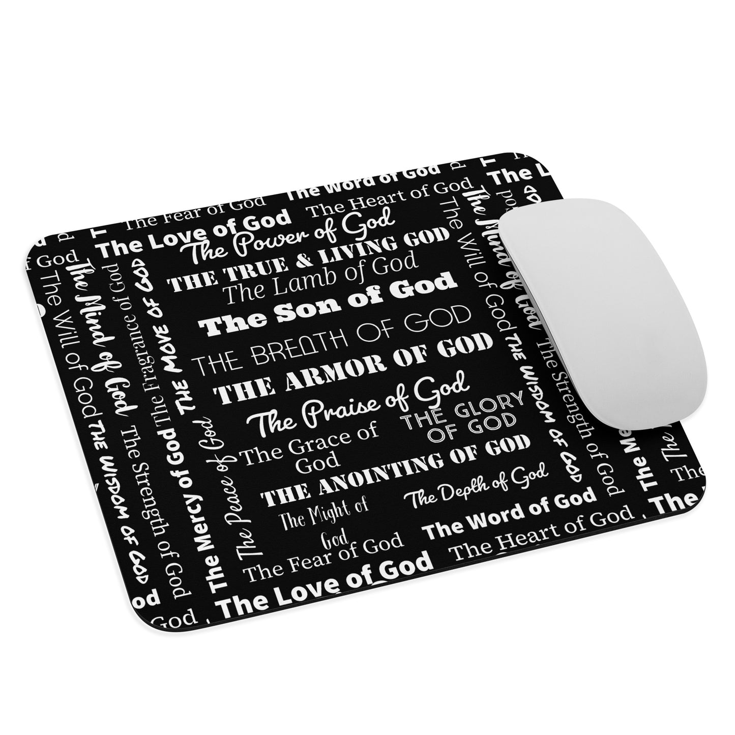 Attributes of God cork back coaster - Black/White