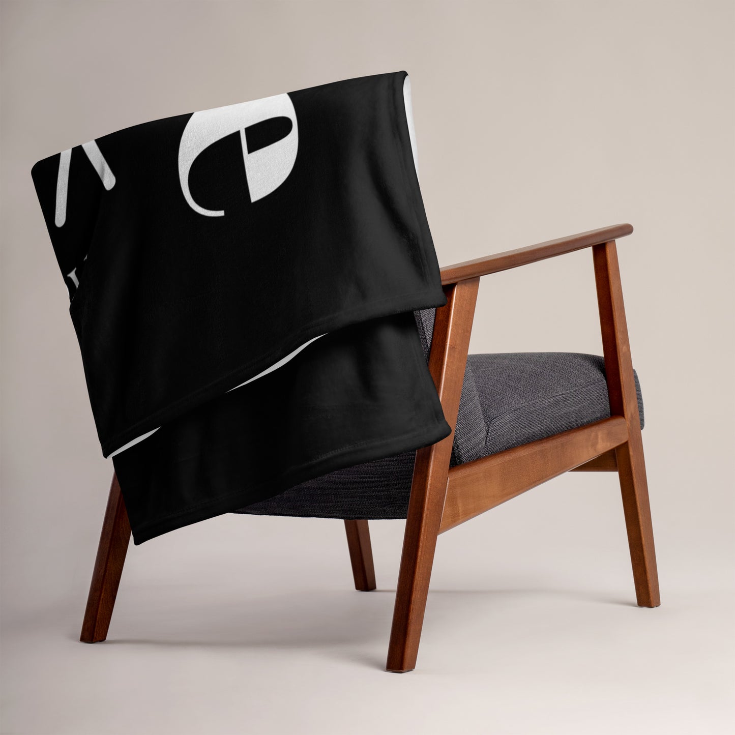 Praise Velvety Soft Throw Blanket - Black/White