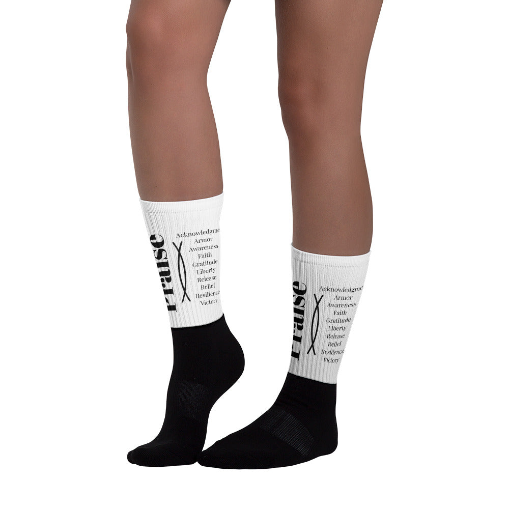 Praise Inspirational Unisex cotton stretch socks