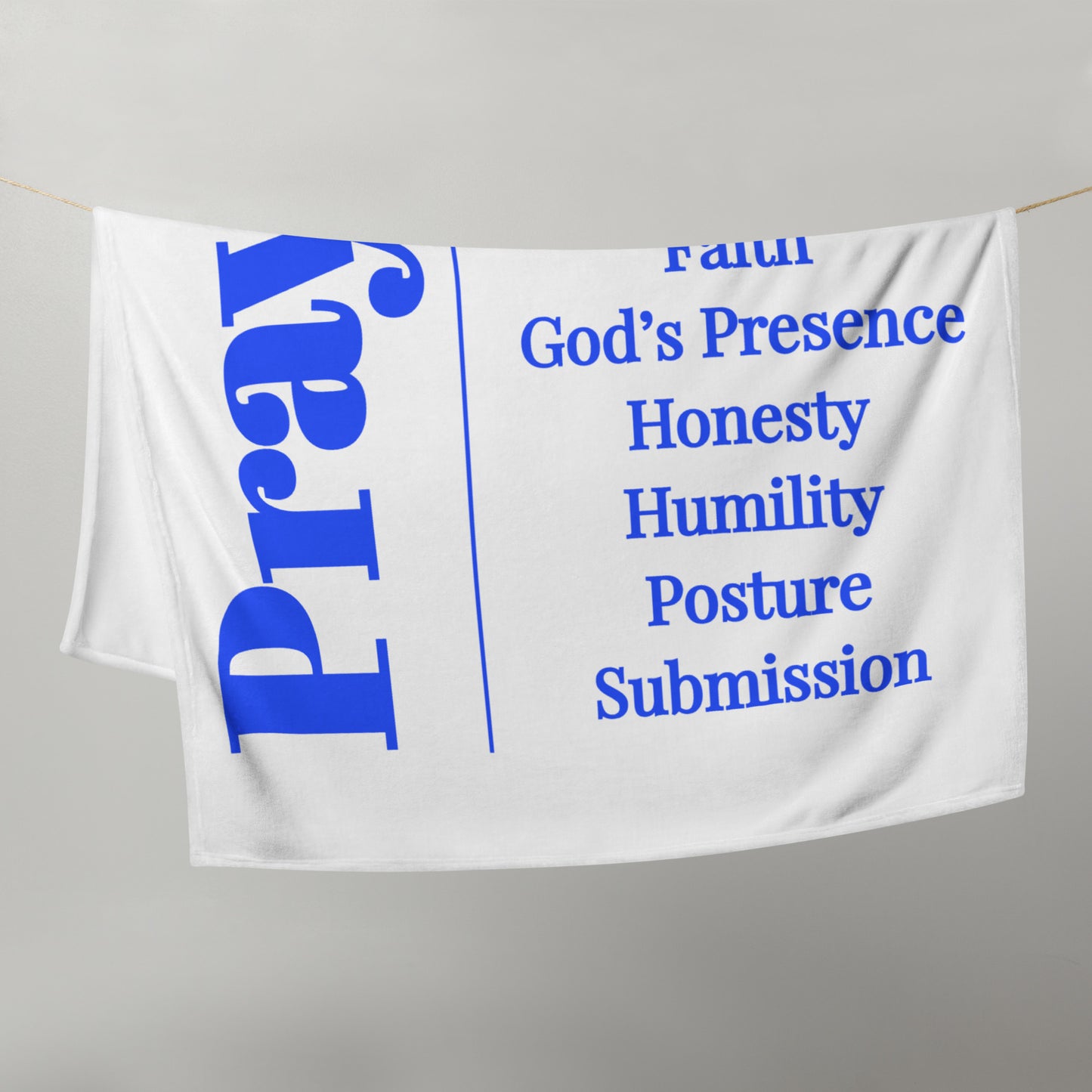 Prayer velvety soft throw blanket - Royal Blue