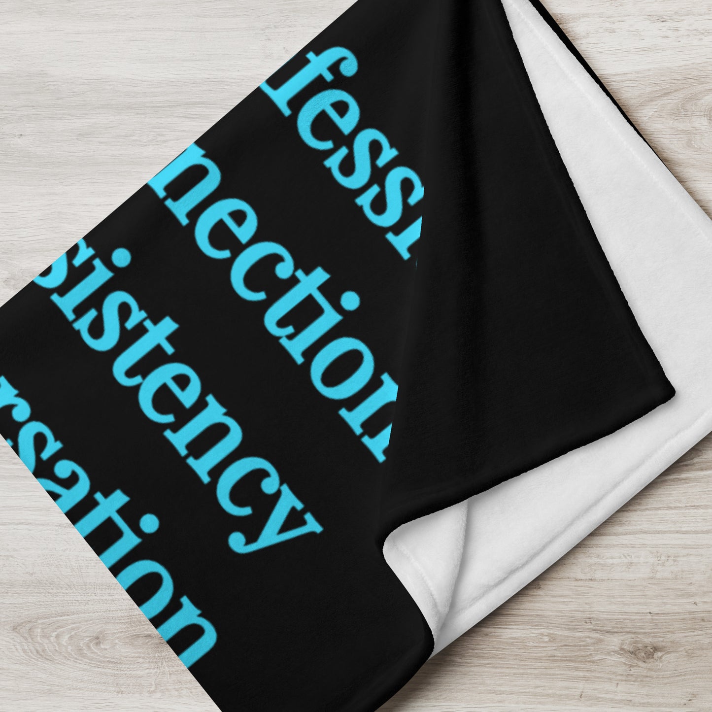 Prayer velvety soft throw blanket - Turquoise/Black