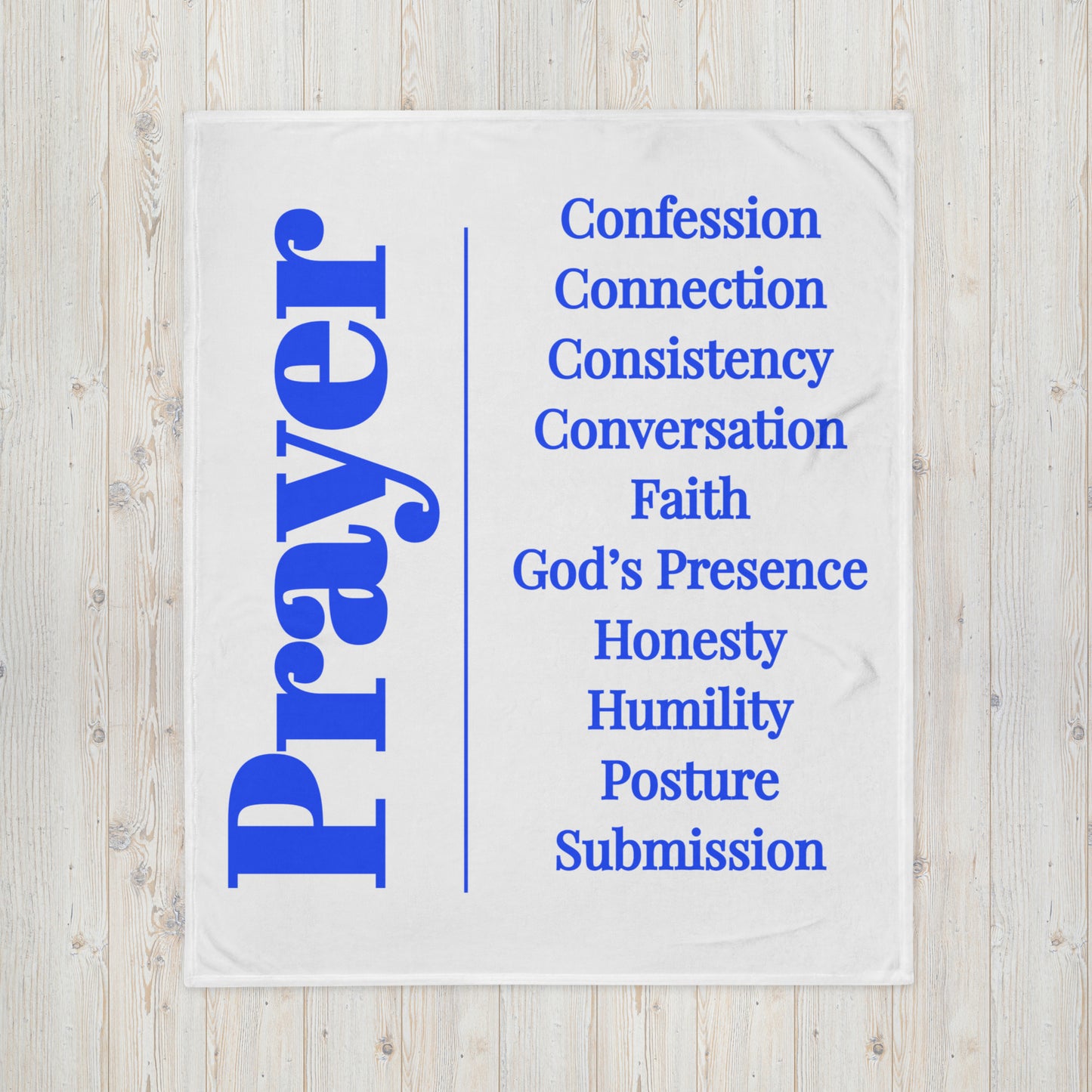 Prayer velvety soft throw blanket - Royal Blue