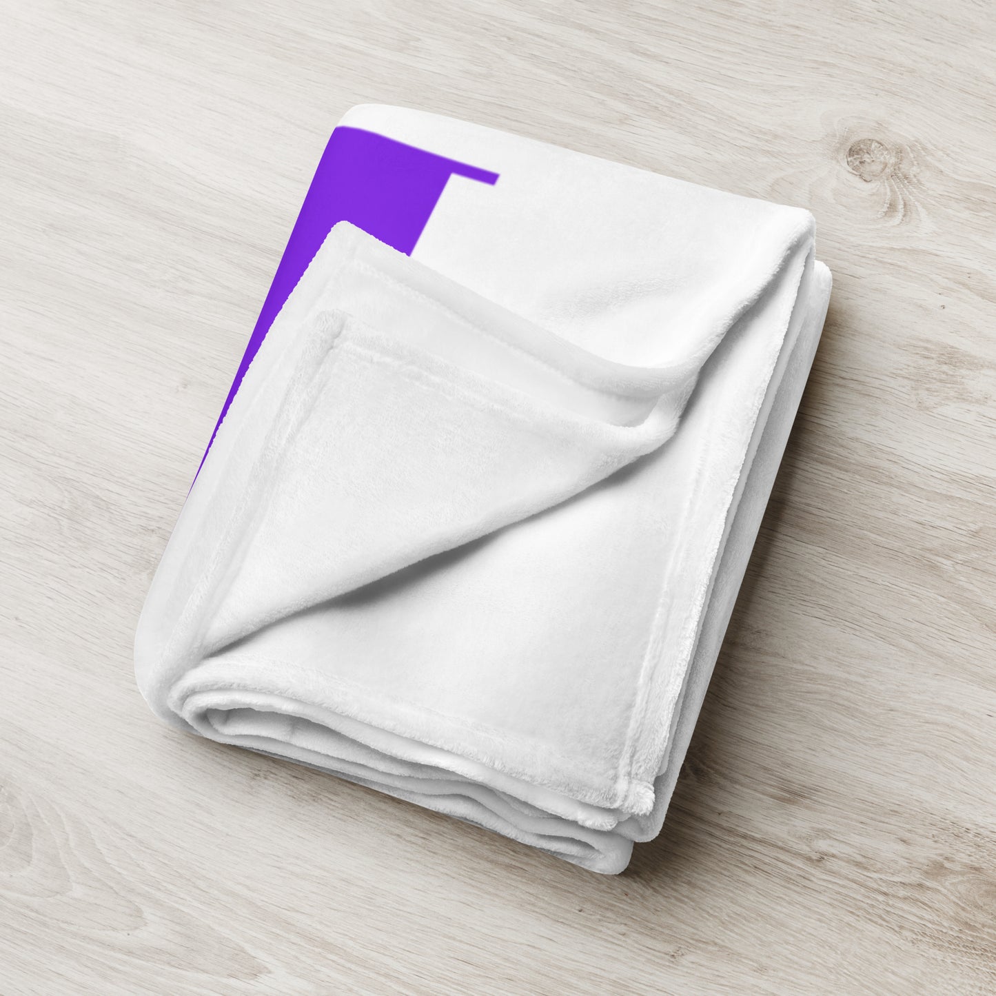 Prayer velvety soft throw blanket - White/Purple
