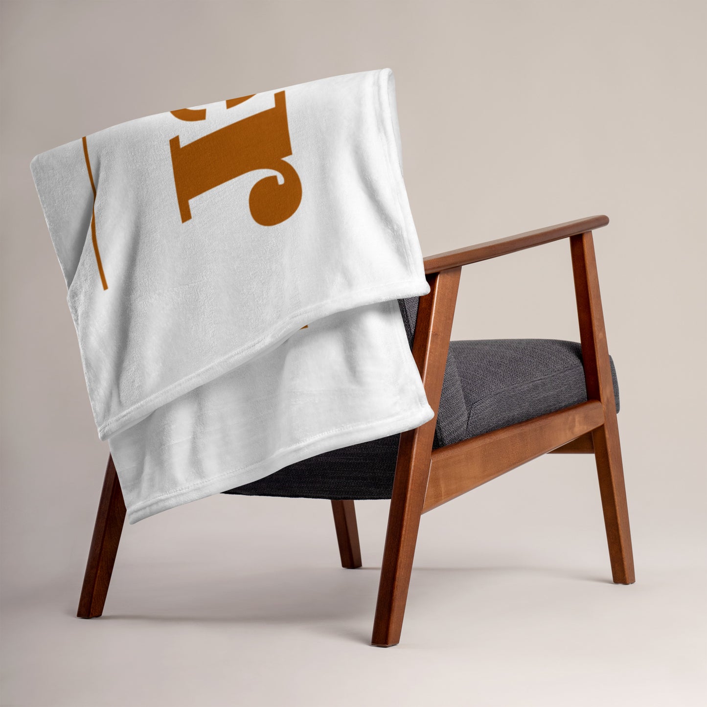 Prayer Velvety soft throw blanket - Earthtone/White
