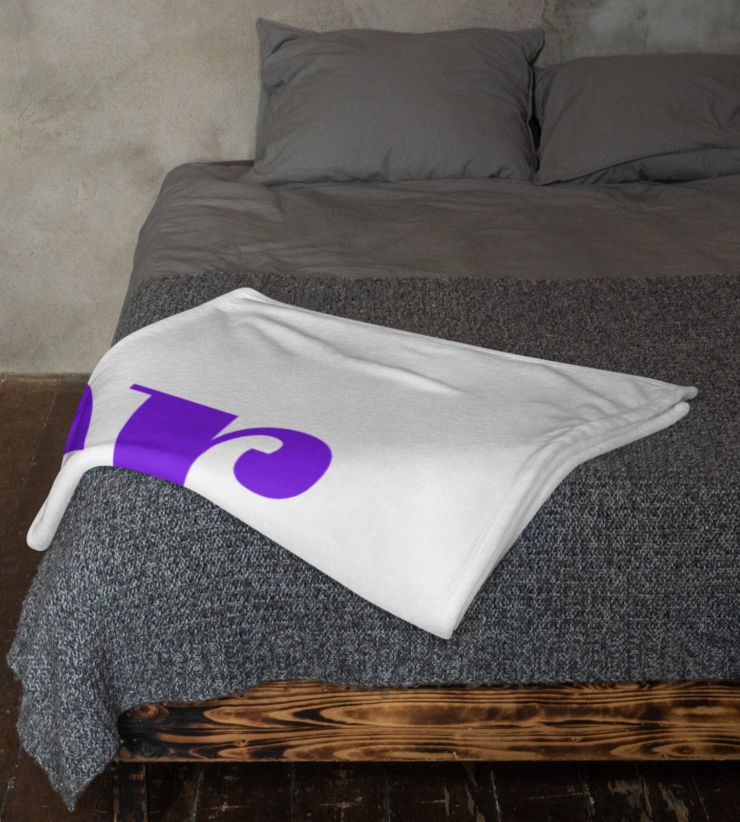 Prayer velvety soft throw blanket - White/Purple