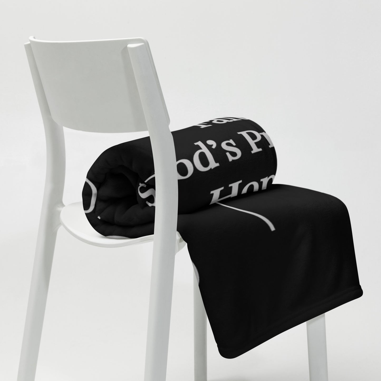 Prayer velvety soft throw blanket - Grey/Black