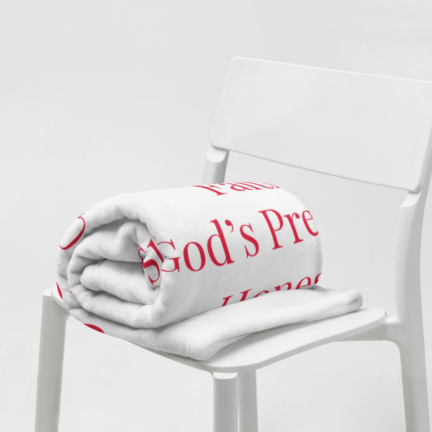 Prayer velvety soft throw blanket - Red/White