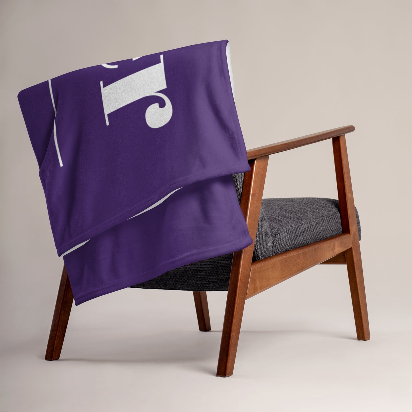 Prayer velvety soft throw blanket - Purple/White