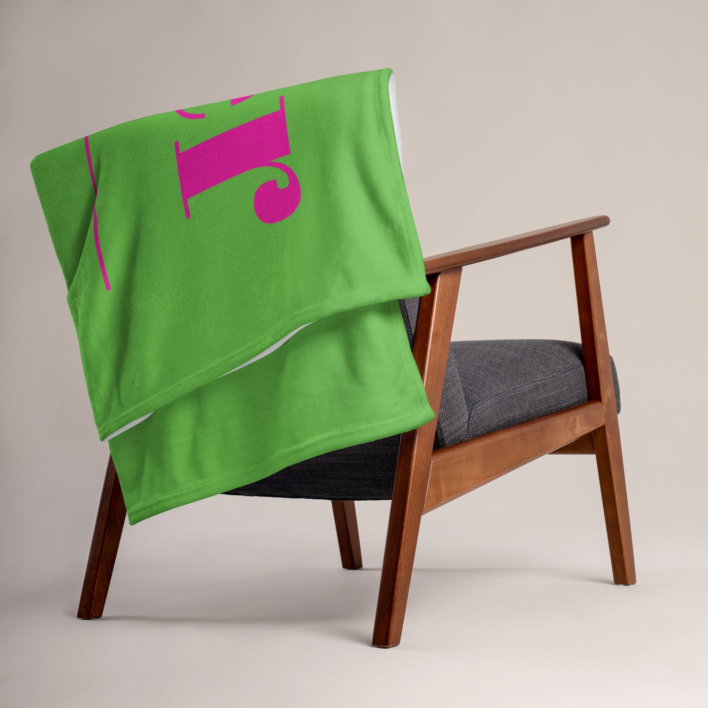 Prayer velvety soft throw blanket - Pink/Green