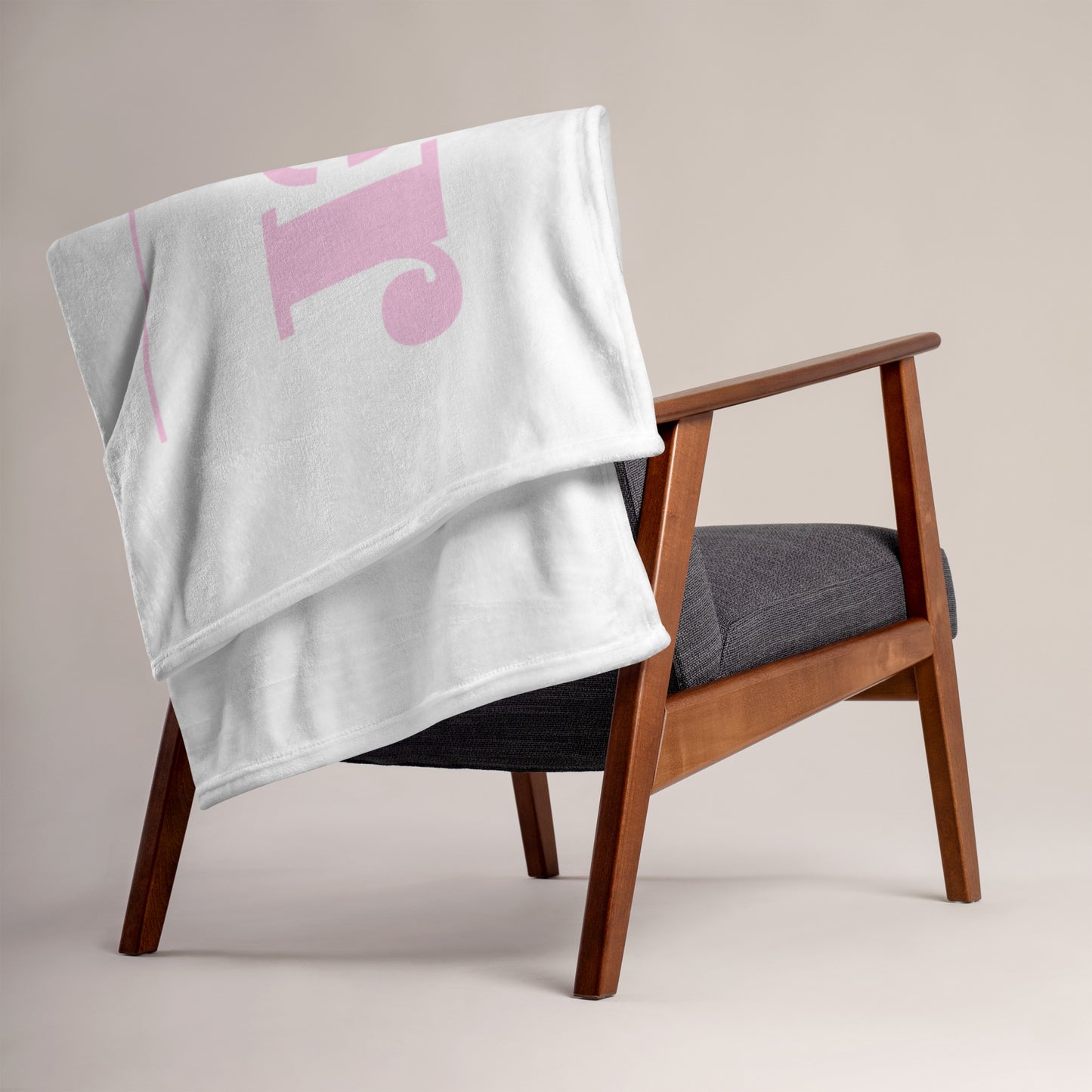 Prayer velvety soft throw blanket - White/Light Pink
