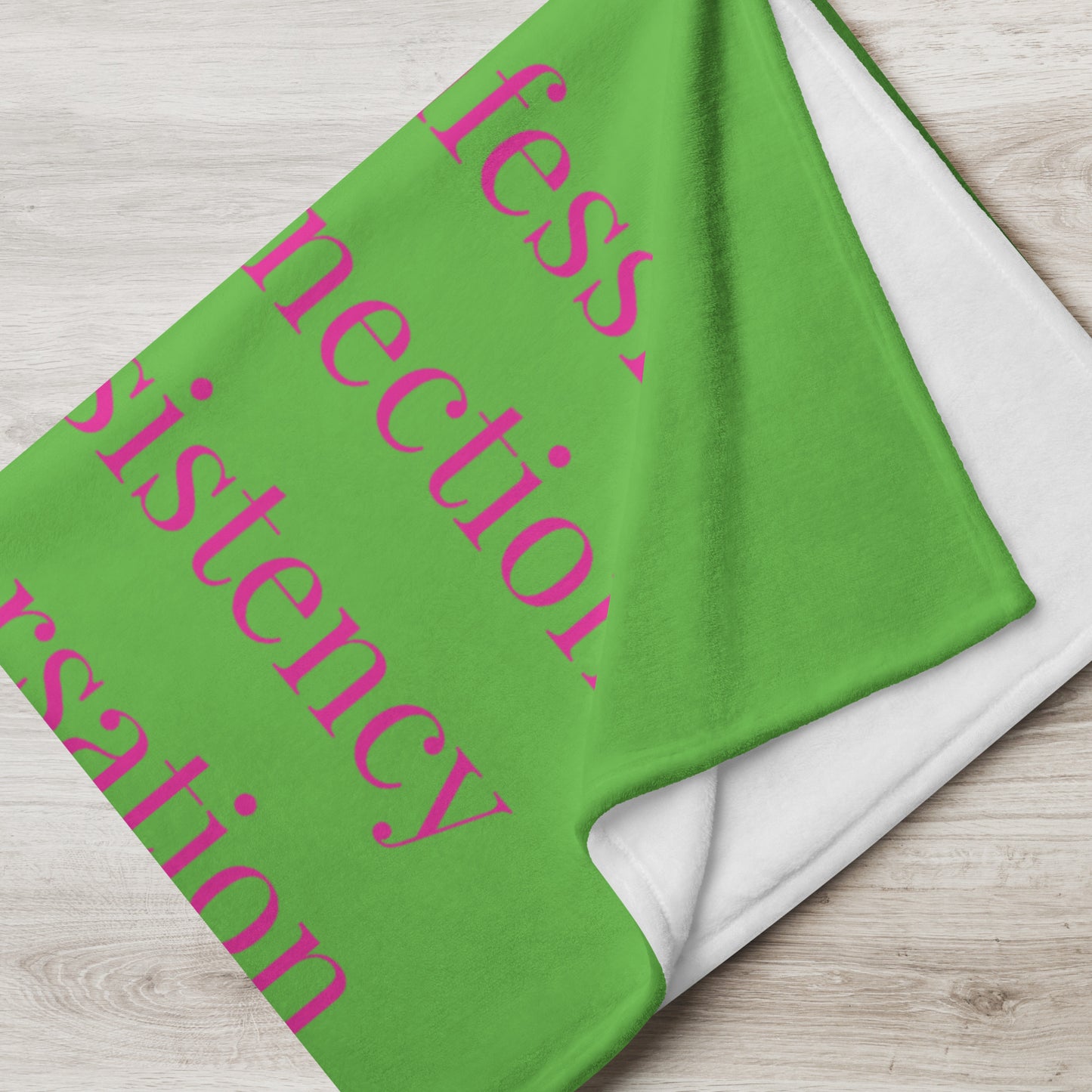 Prayer velvety soft throw blanket - Pink/Green
