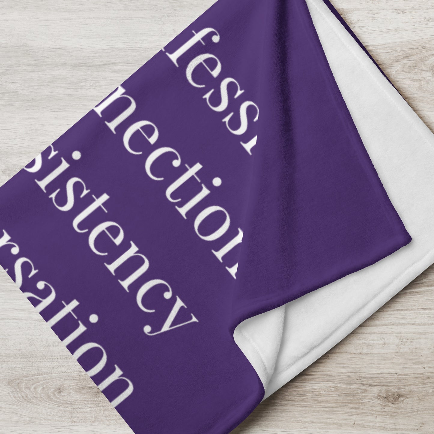 Prayer velvety soft throw blanket - Purple/White