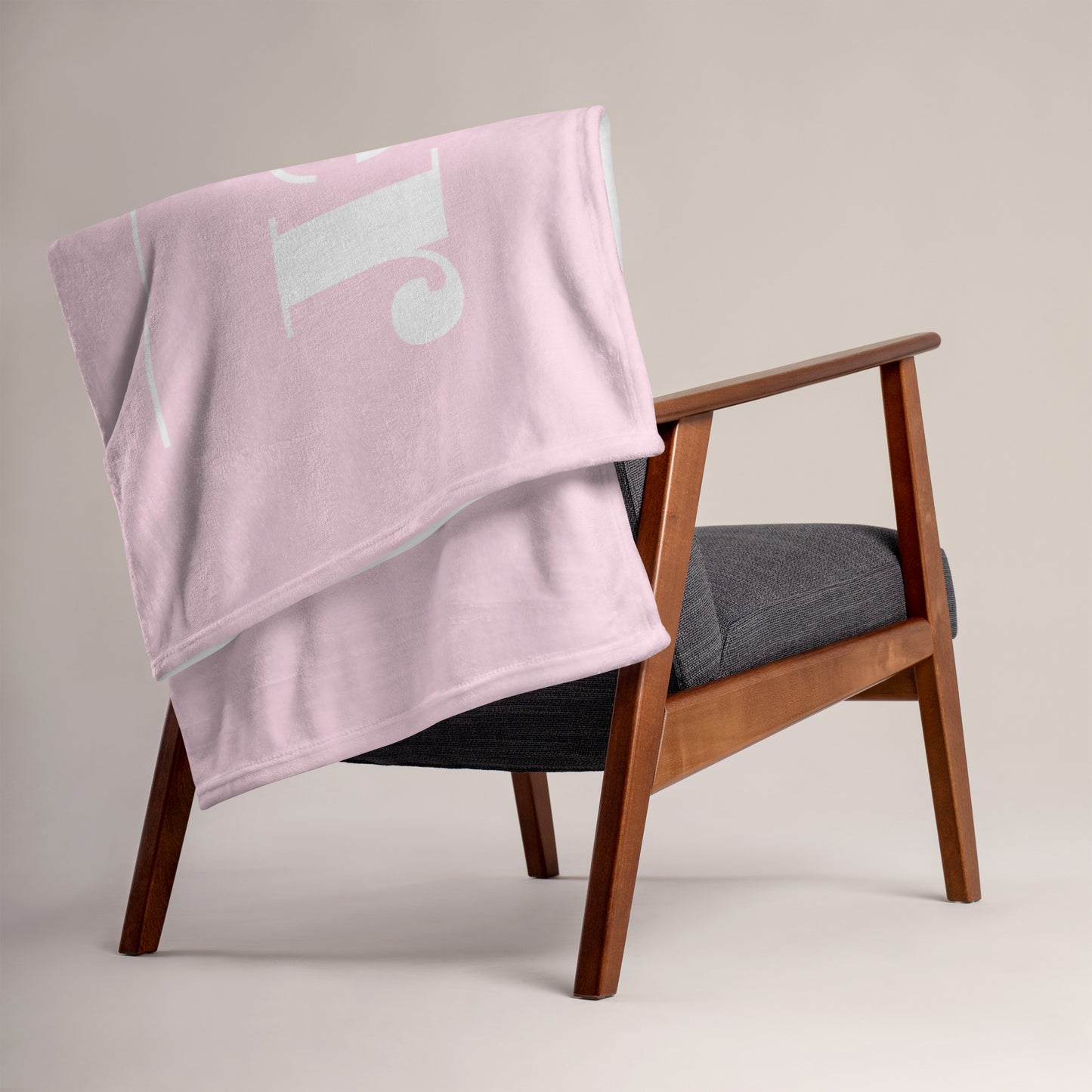 Prayer velvety soft throw blanket - Light Pink/White