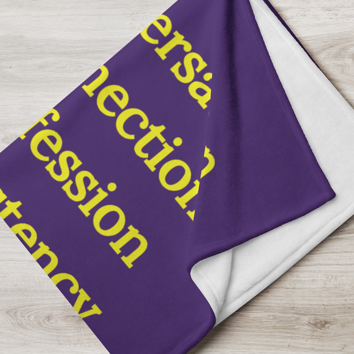 Prayer velvety soft throw blanket - Purple/yellow