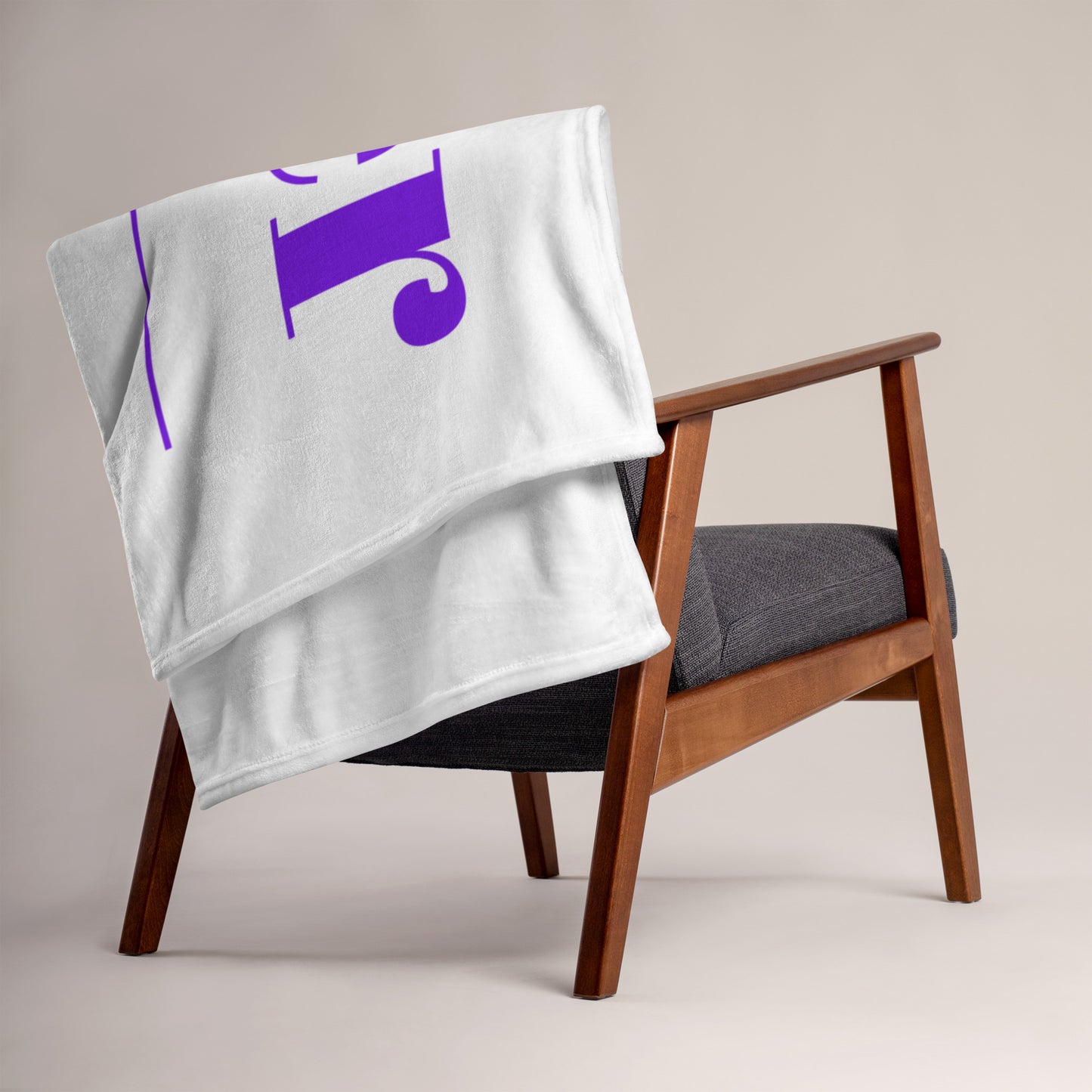 Prayer velvety soft throw blanket - White/Purple