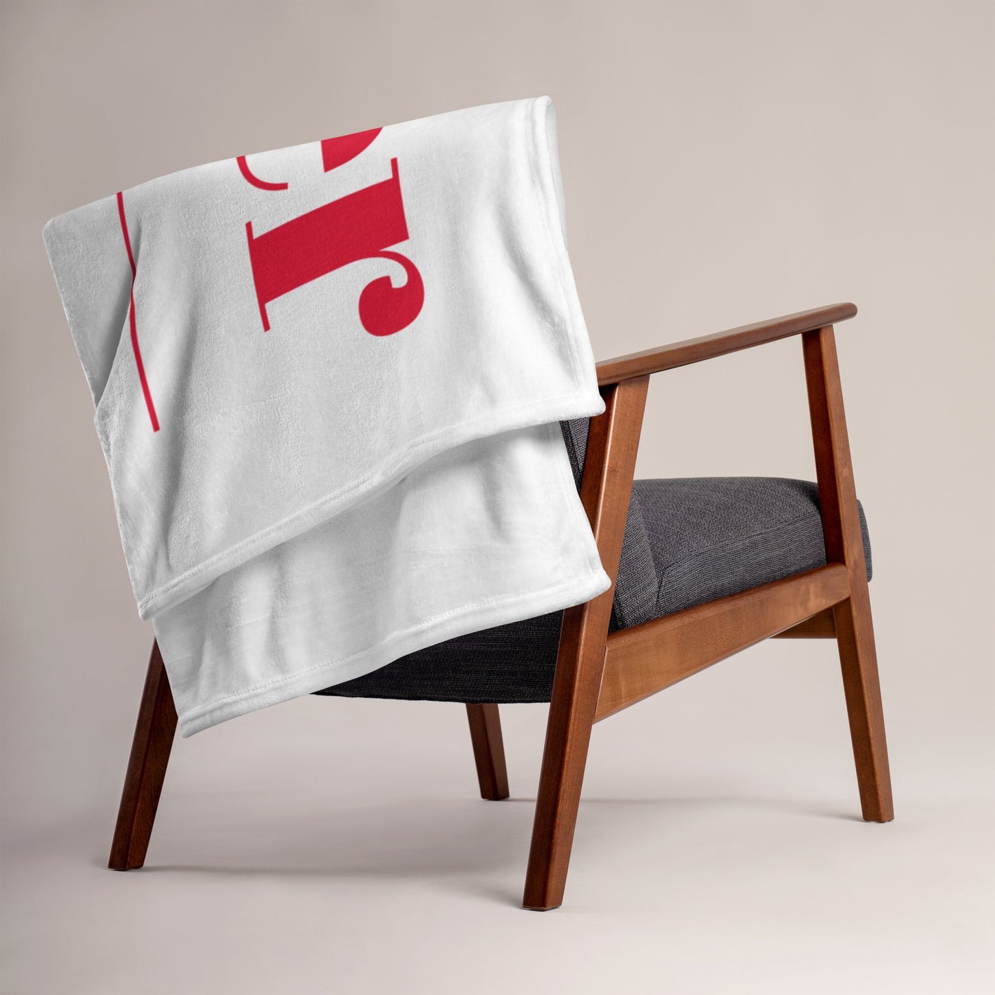 Prayer velvety soft throw blanket - Red/White