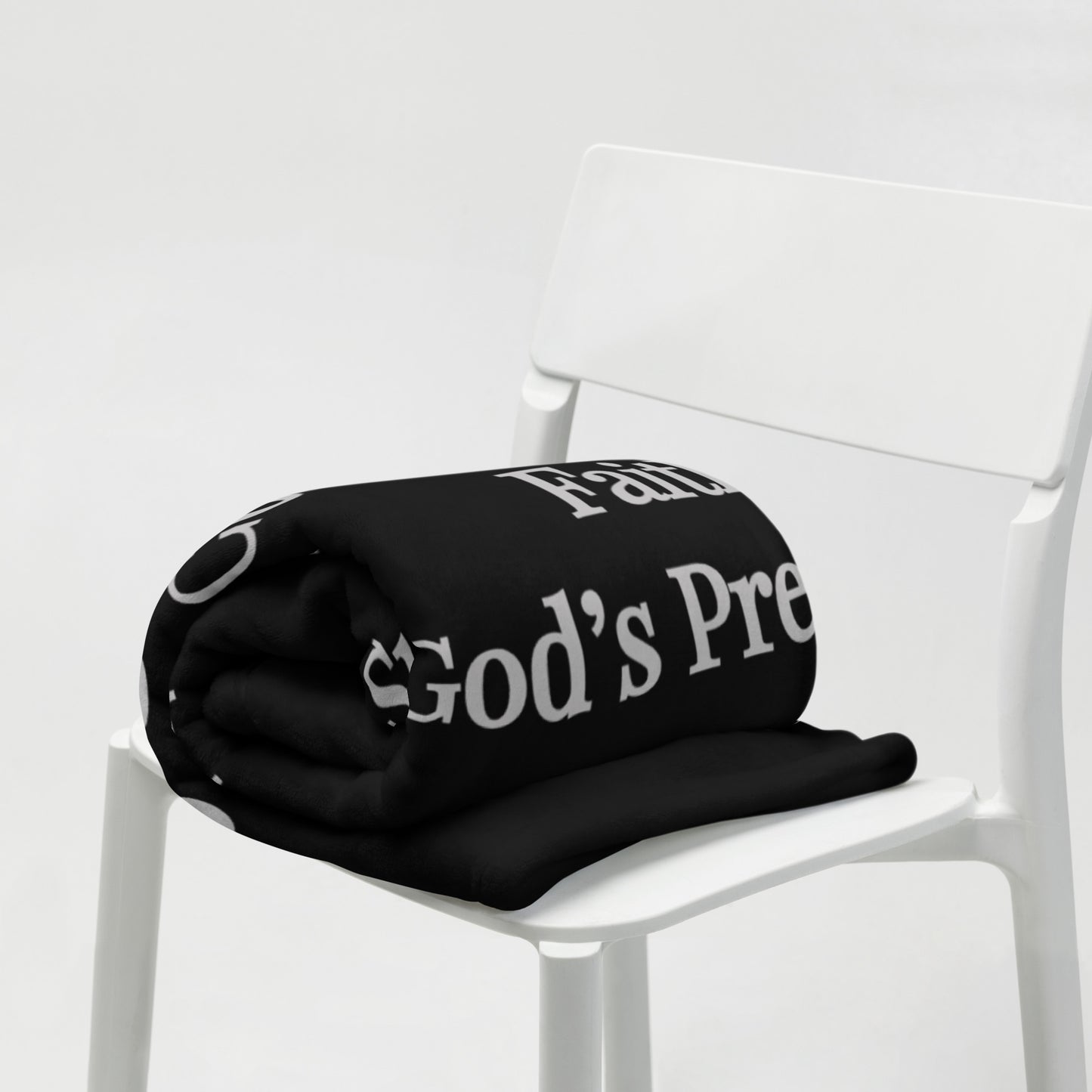 Prayer velvety soft throw blanket - Grey/Black