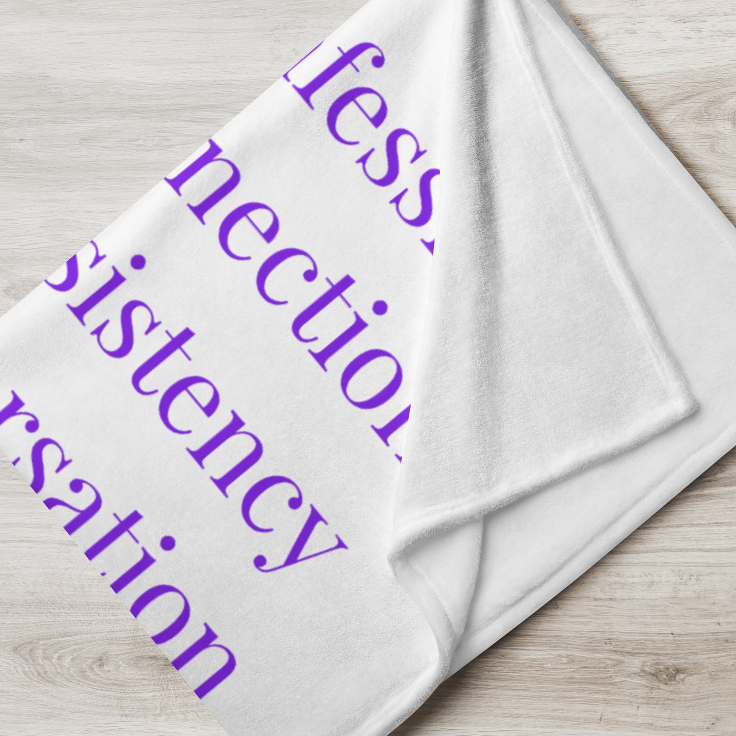 Prayer velvety soft throw blanket - White/Purple