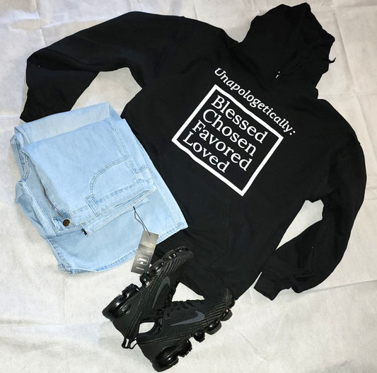 Unapologetic Unisex Hoodie - White Print