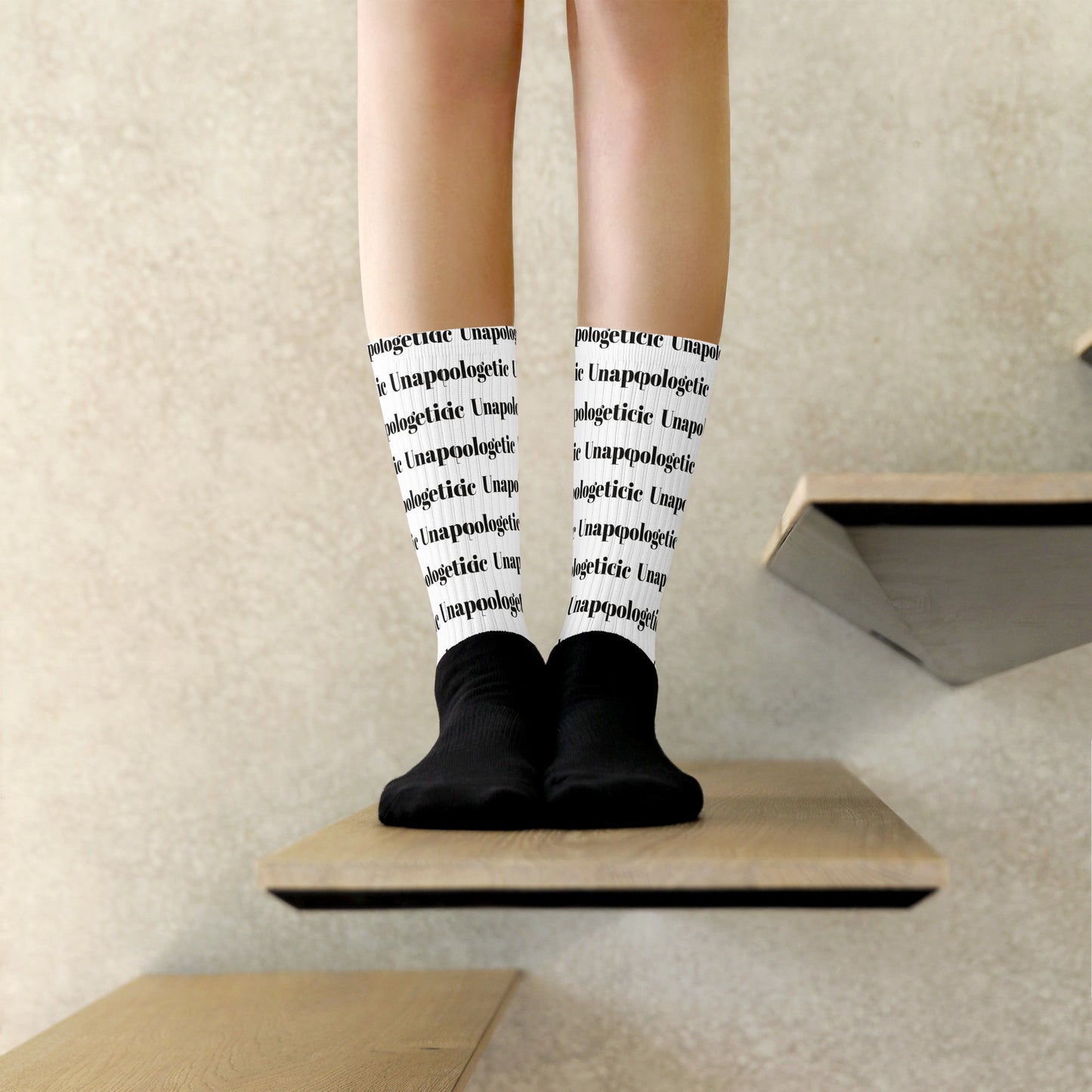 Unapologetic Inspirational Unisex cotton stretch socks