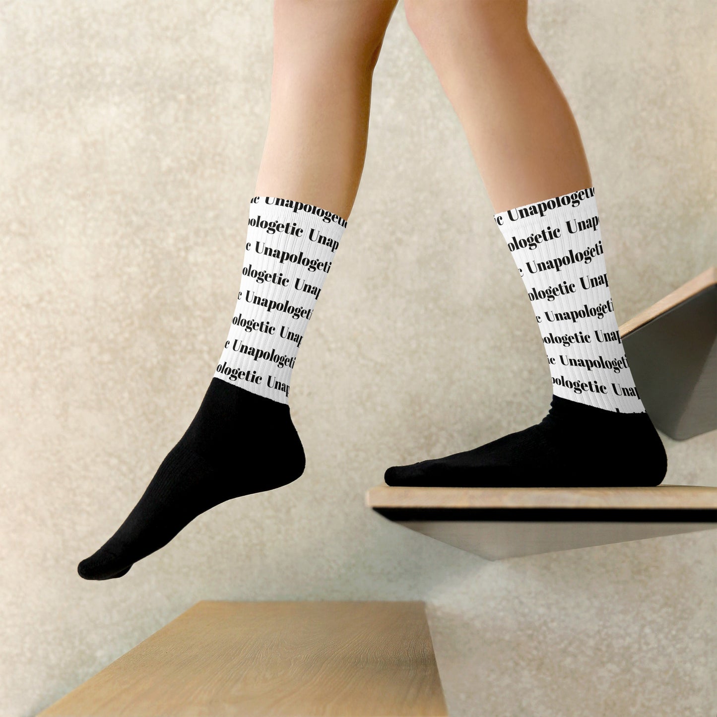 Unapologetic Inspirational Unisex cotton stretch socks