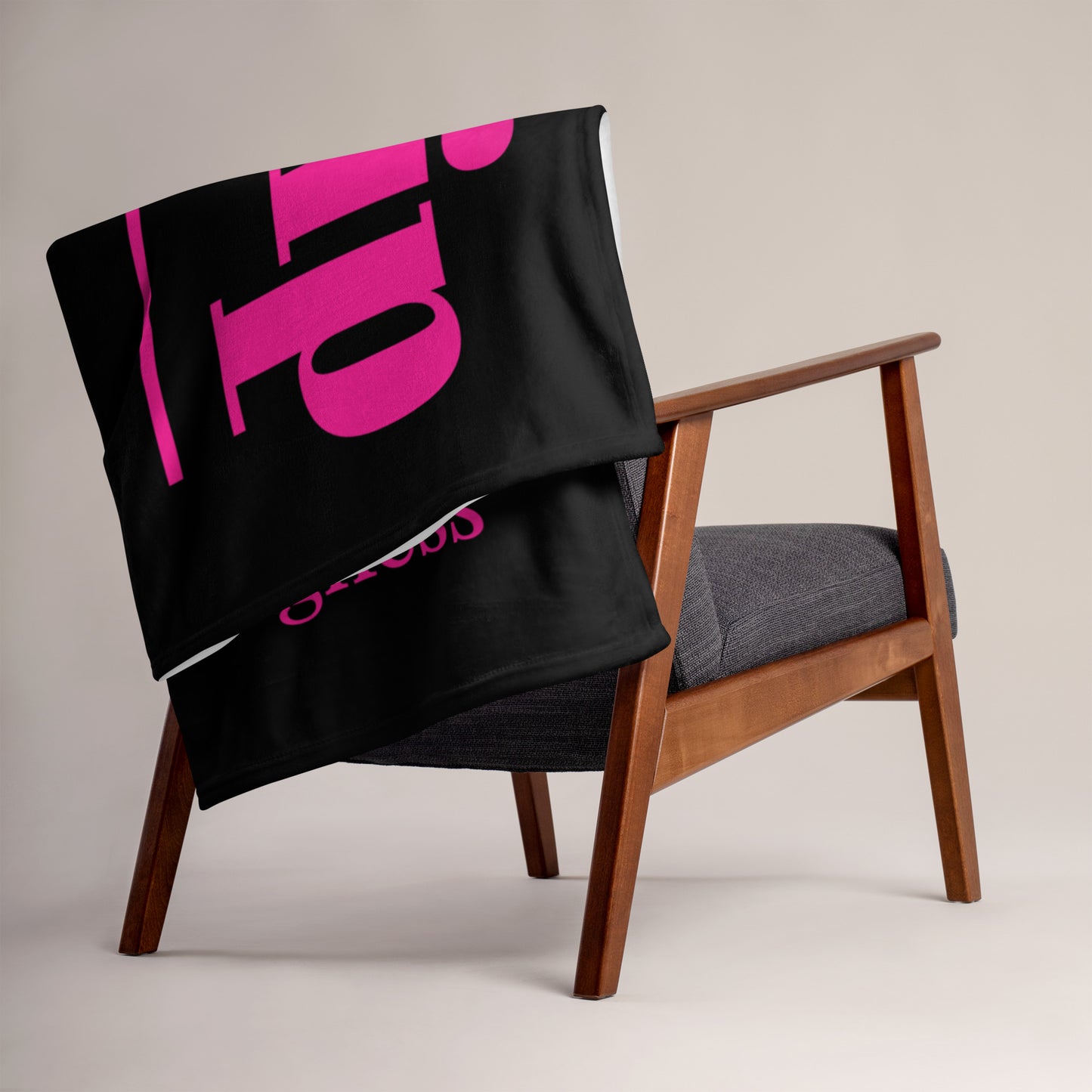 Worship velvety soft throw blanket - Pink/Black