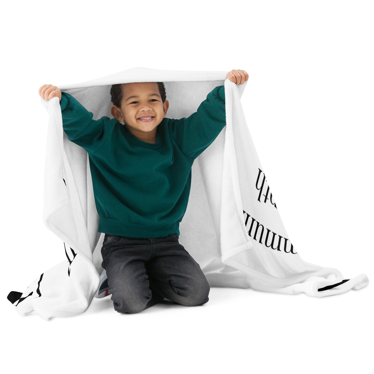 Worship velvety soft throw blanket - White/Black