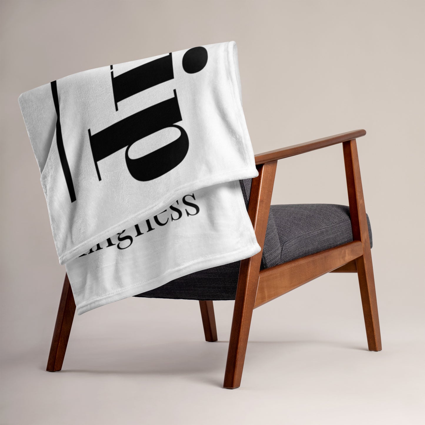 Worship velvety soft throw blanket - White/Black