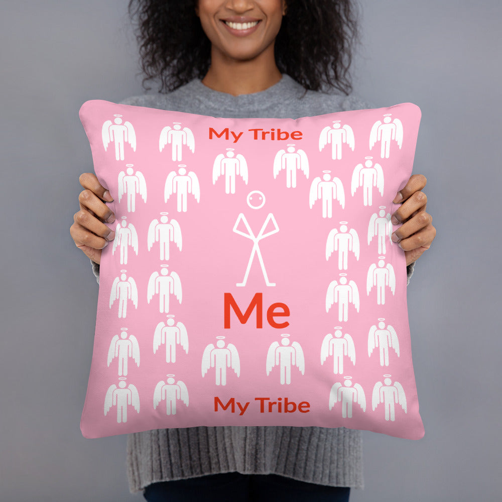 My Tribe Square Throw Pillow - Pink