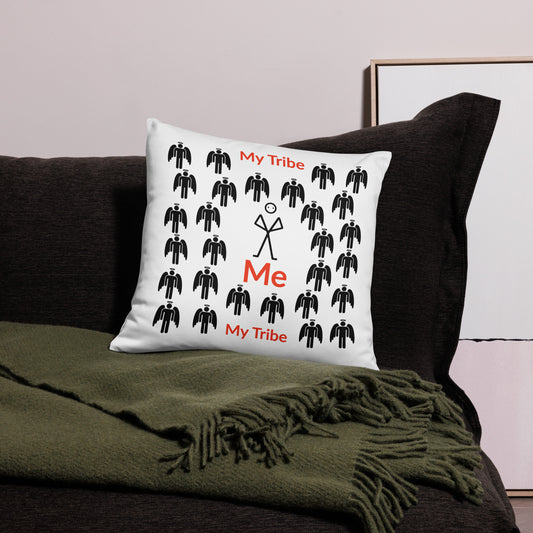 My Tribe Square Throw Pillow - White/Black